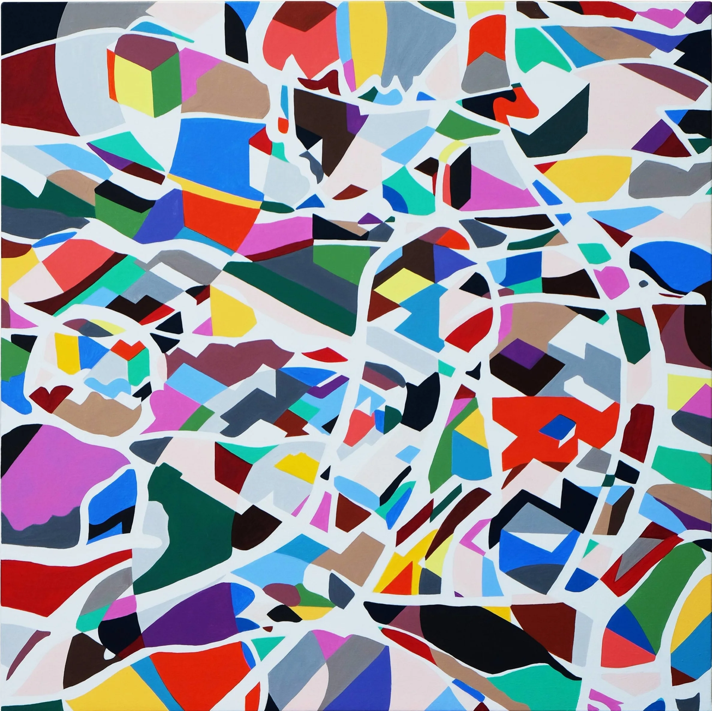   Still Life with Landscape No 2 , 2017 | Acrylic on linen, 840 x 840mm 