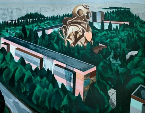    Happiness  , 2006  |  Acrylic Medium and bronze leaf on canvas, 1220 x 1524mm,   Wallace Arts Trust Collection  