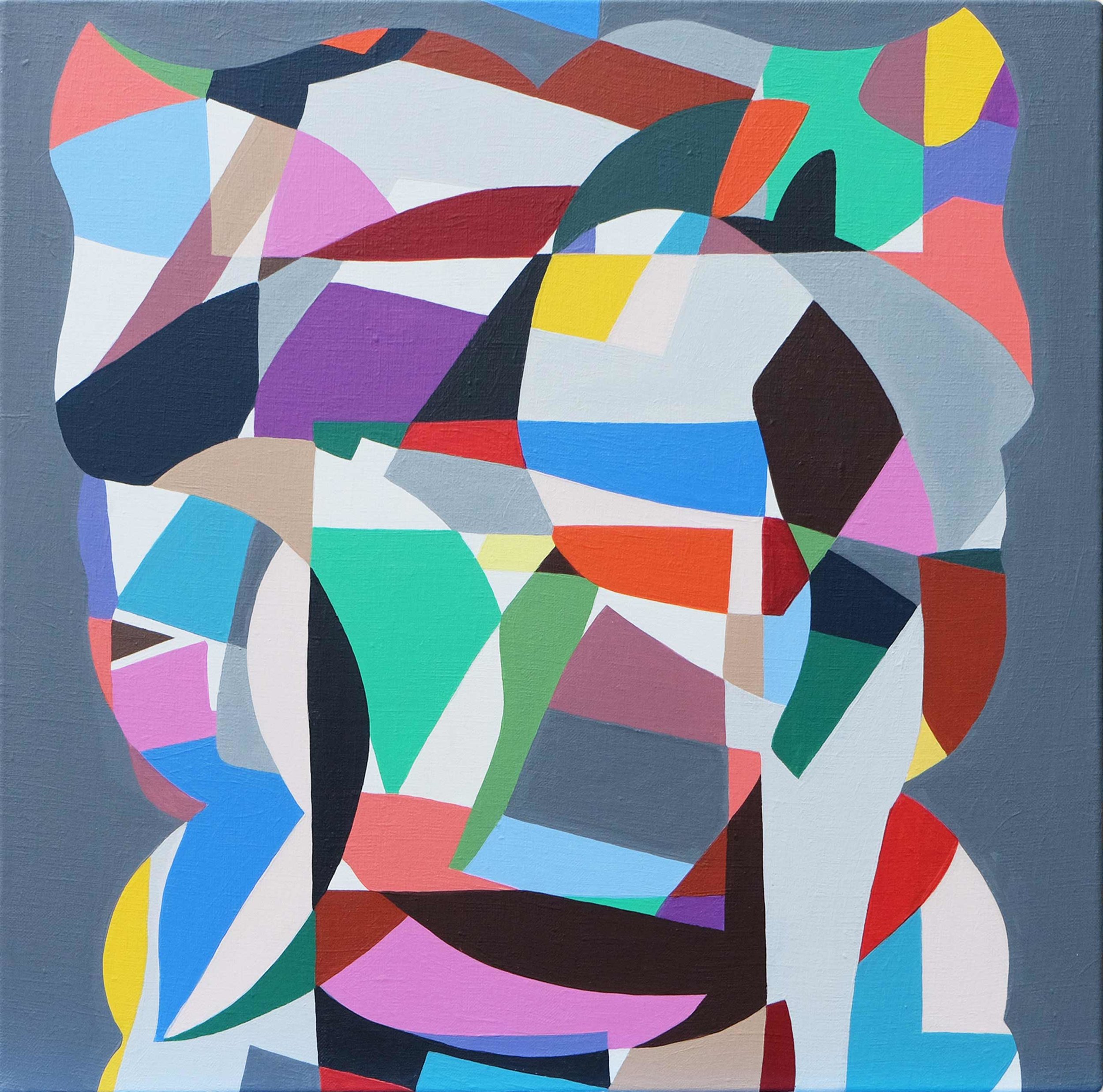   Chromatic Landscape No. 8 , 2018 | Acrylic on linen, 455 x 455mm  NKB Gallery - The Summer Exhibition  