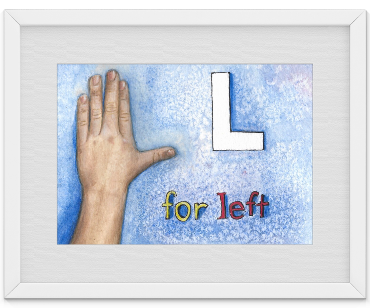 L  for Left 
