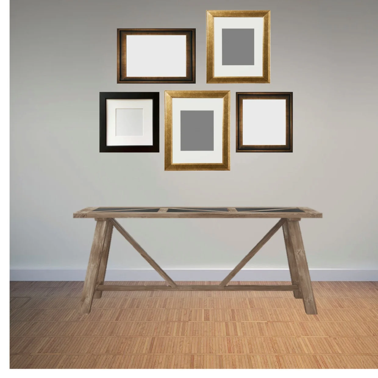 If you prefer a more relaxed vibe, go with the gallery wall.