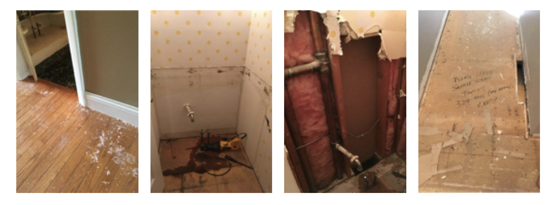 Water damage: Jane Young’s flooded home.