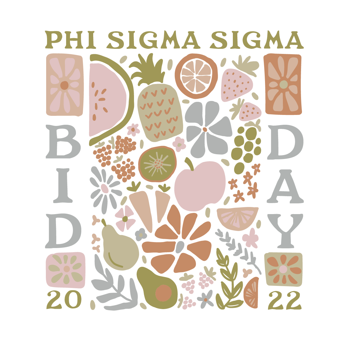 Phi Sigma Sigma Fruit Flowers colorful Bid Day.png