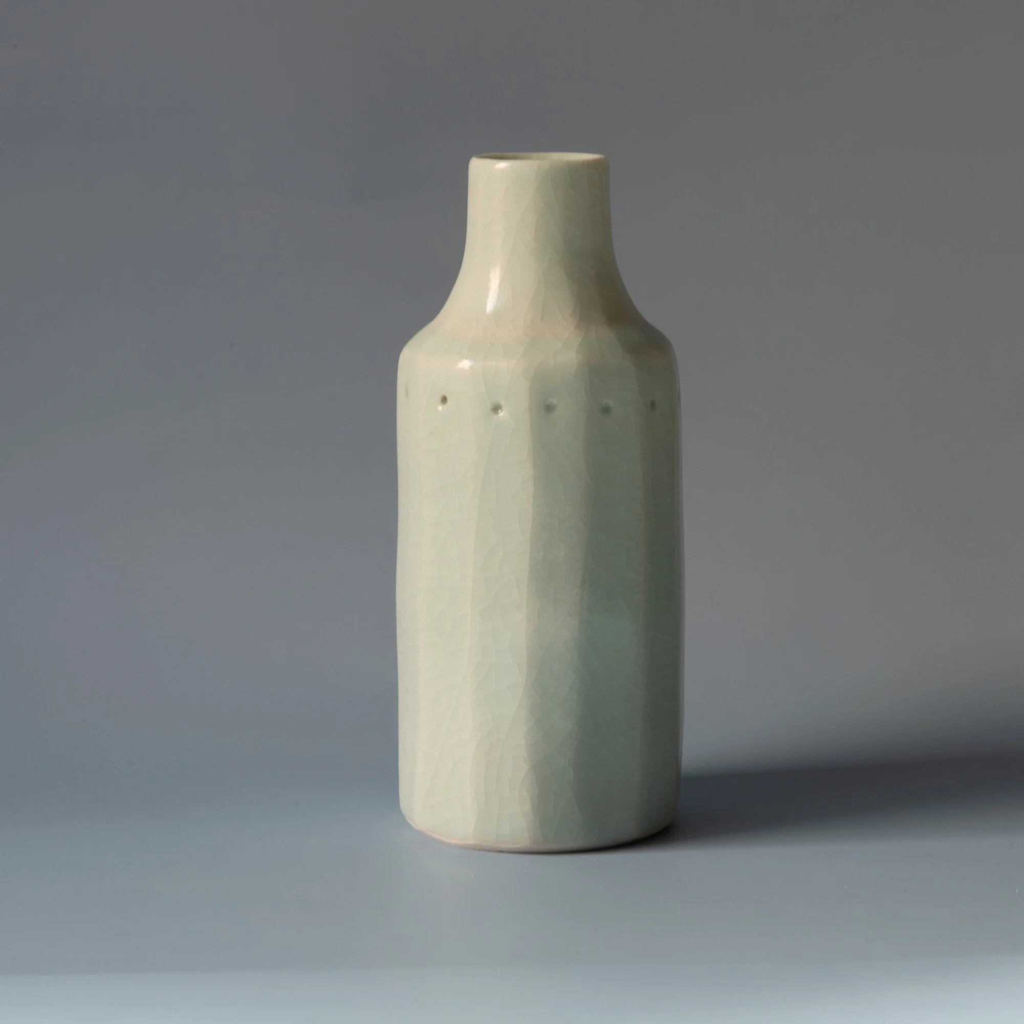 Porcelain Bud Vase in Crackle Celadon 2.jpg