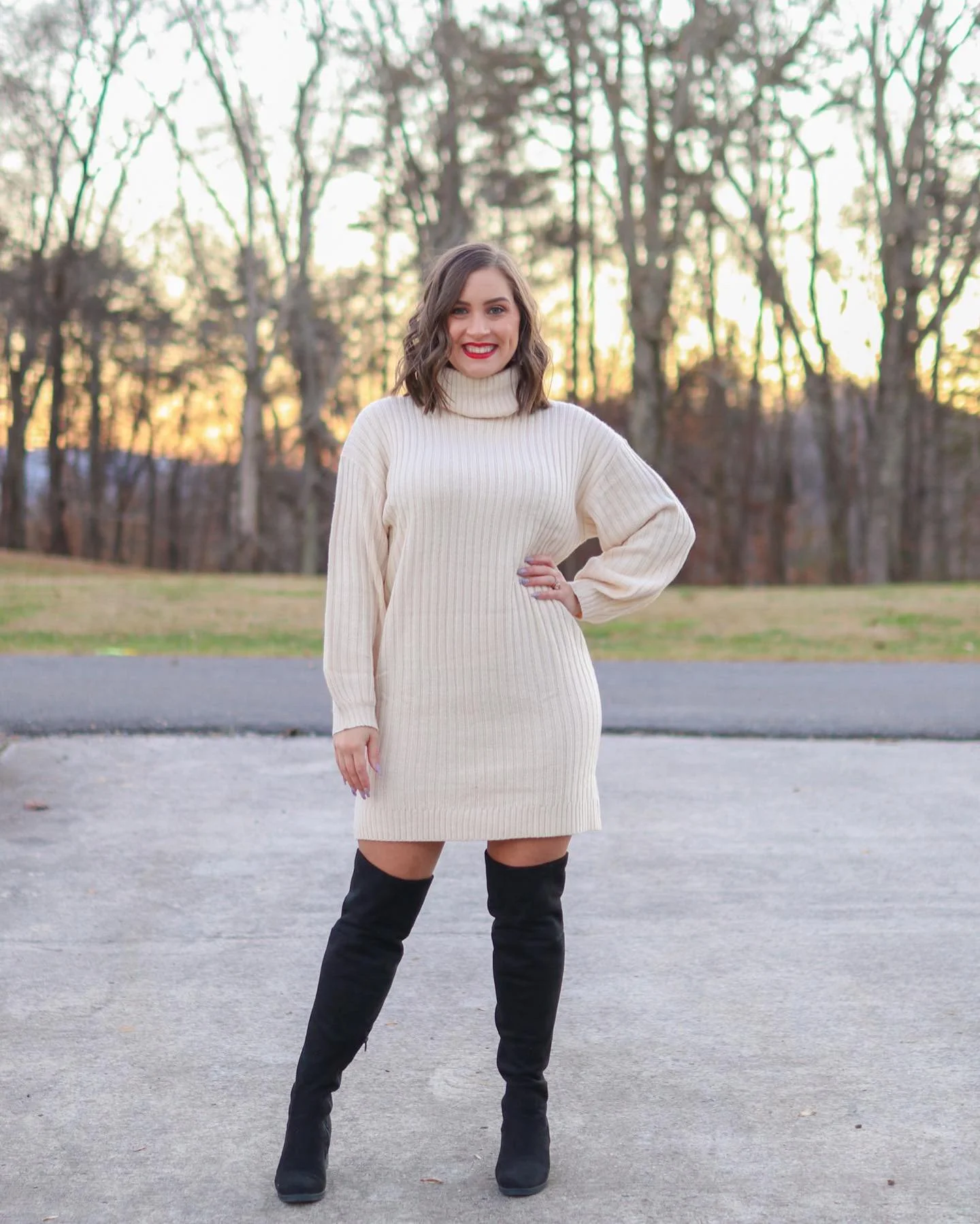 Plus Size Dresses That Go With Over The Knee Boots Knee High Plus