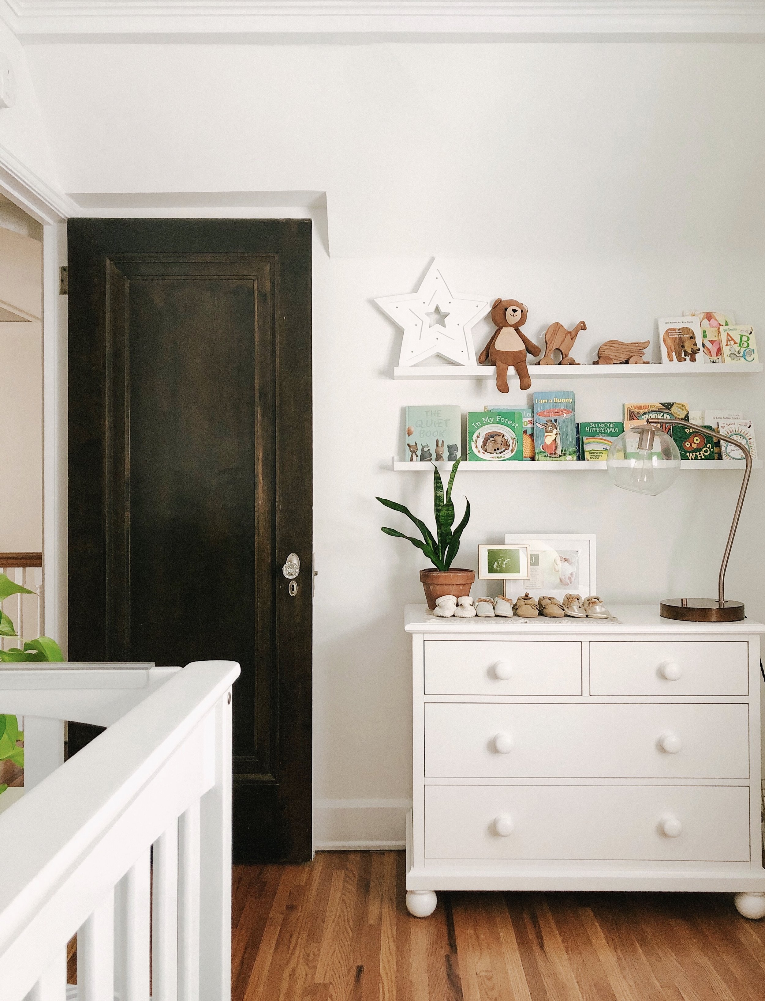 dresser here | picture/book ledge here