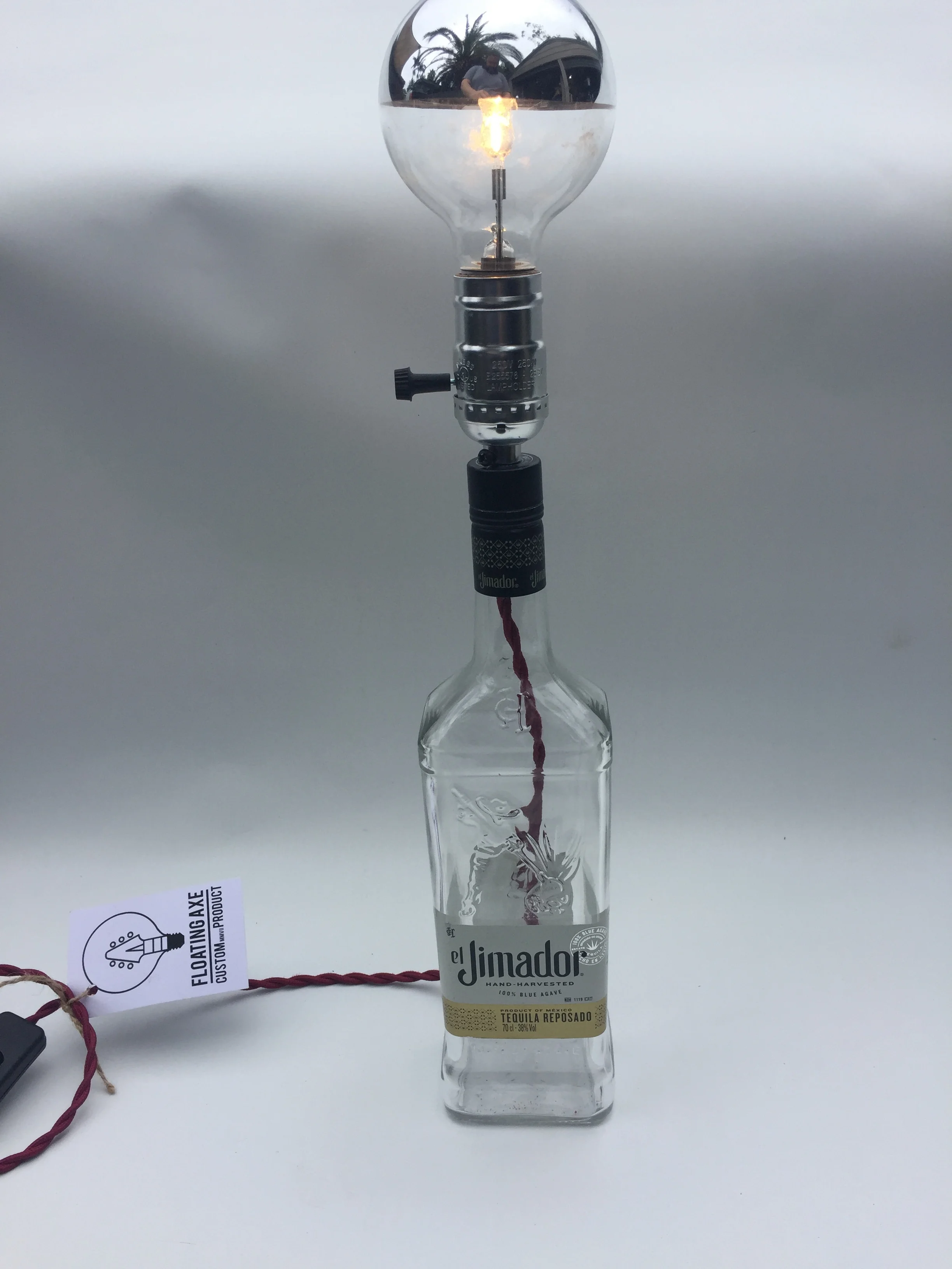 el Jimador Tequila bottle lamp w/ inline and clockwise switch + bulb