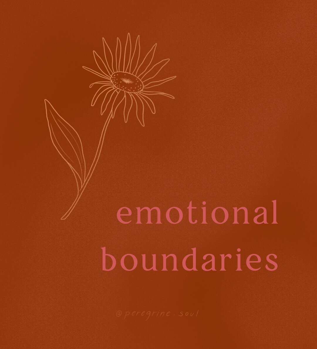 * 
Emotional boundaries set the stage for how everyone will treat you, including yourself.⠀⠀⠀⠀⠀⠀⠀⠀⠀
⠀⠀⠀⠀⠀⠀⠀⠀⠀
E.B.s allow you to manage the amount of emotional energy you spend on others and on yourself. This is extremely important to your overall me