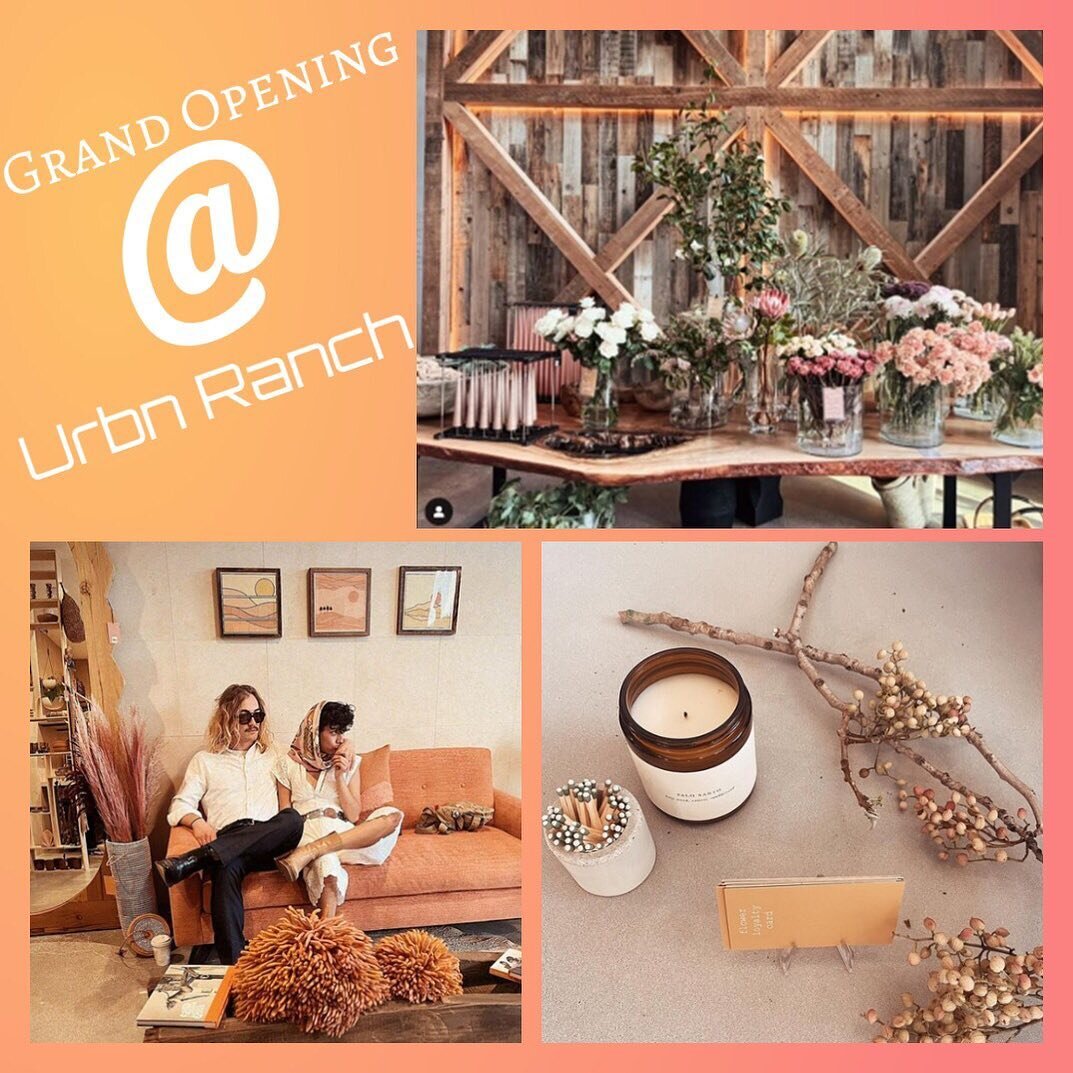 Urbn Ranch, a new women-owned retail shop in Downtown Morgan Hill, is celebrating its grand opening TODAY July 29 from 6:30 p.m.- 9:30 p.m. In the store you can find fresh flowers, furniture, contemporary home d&eacute;cor and a &ldquo;groovy vibe.&r