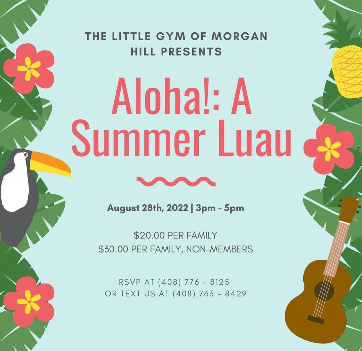 Kickoff the school year Aloha style with The Little Gym of Morgan Hill🌺🌊. Playtime+crafts+shaved ice=tons of family fun 🙌 #buylocalmorganhill #95037 #choosemorganhill #morganhillca #morganhillcalifornia #morganhillliving #morganhilllife