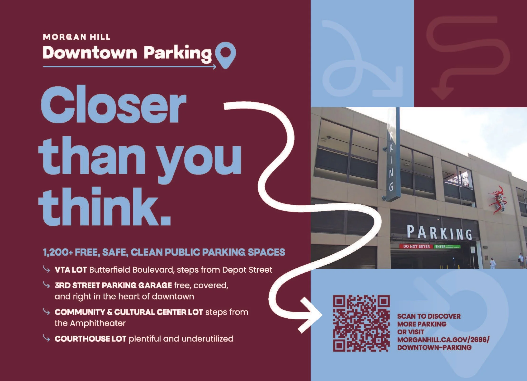 Park and arrive anywhere in 3-7 minutes