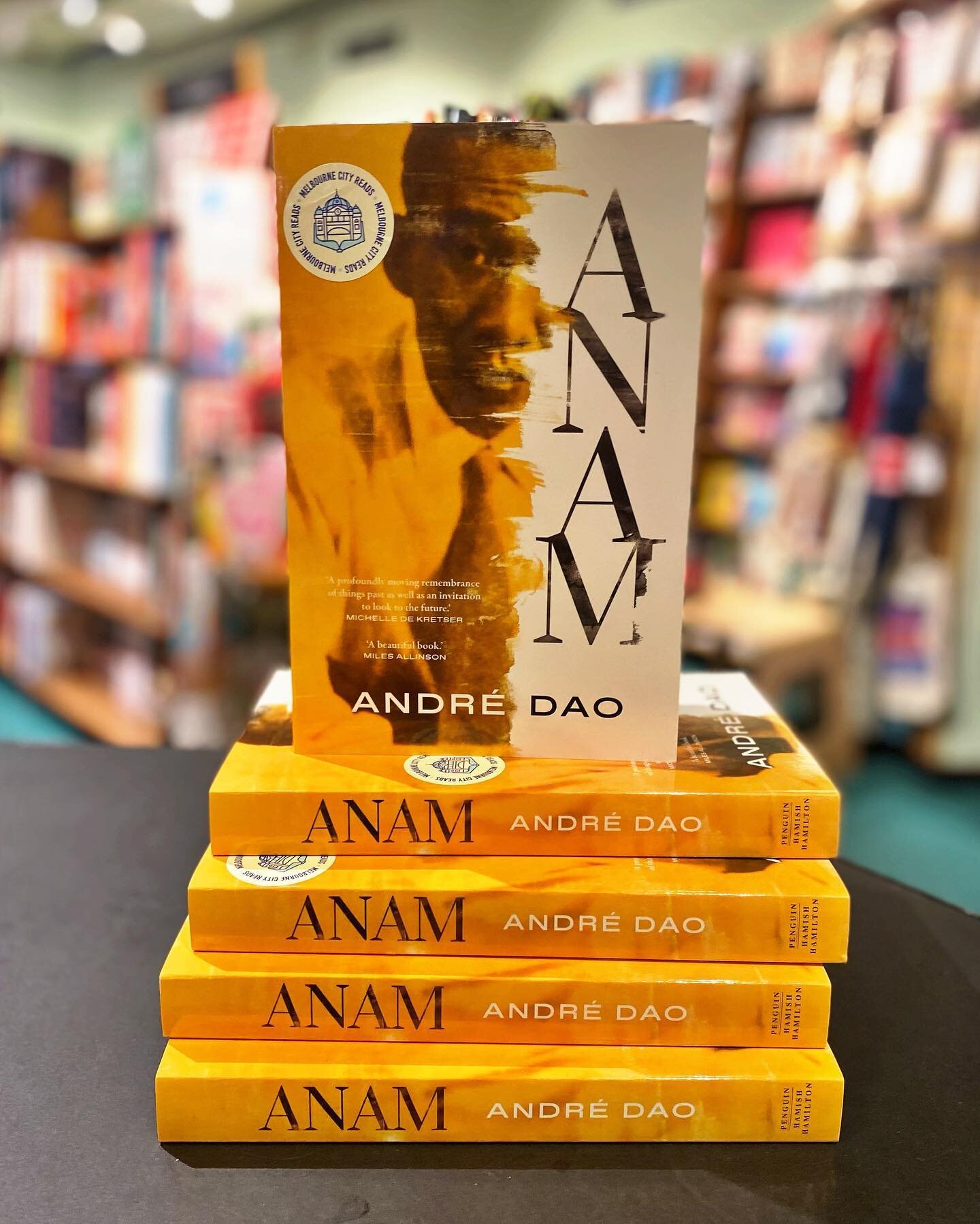 Our Melbourne City Reads book of the month is the incredible 'Anam' by Andr&eacute; Dao. 

This genre-defying novel about the far-reaching legacy of the past on future generations encompasses many things. It is in equal measure moving and illuminatin
