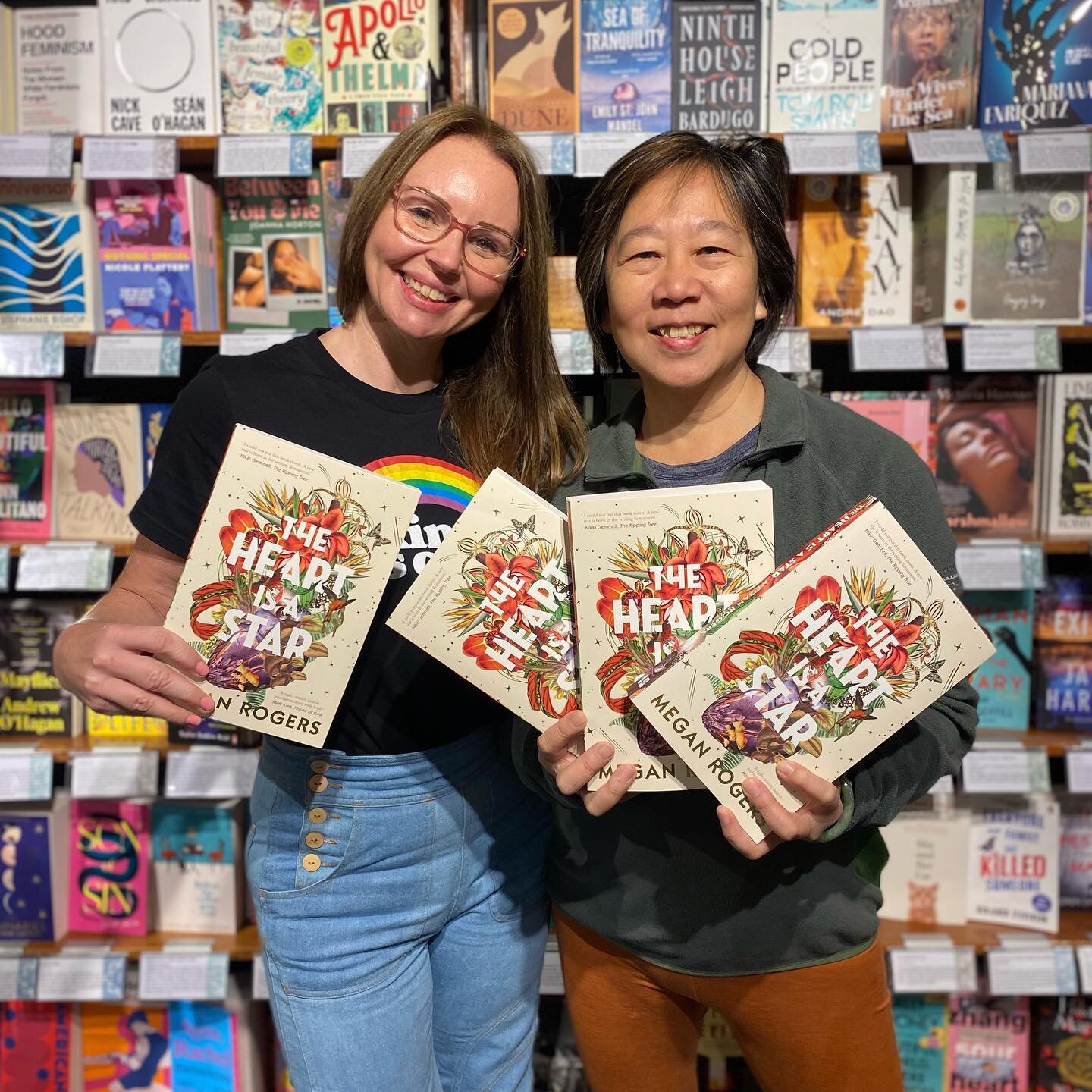 Today the delightful @megan_rogers_writer dropped by our Southbank store to sign copies of her fantastic debut novel, &lsquo;The Heart is a Star&rsquo;. Our staff all loved this engrossing book  about the beautiful, complicated mess that is family, l