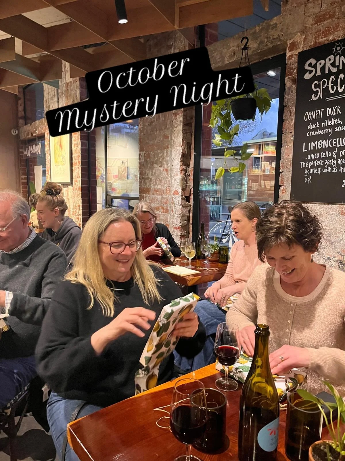Booklovers! We still have a few spots left for our October Mystery Night next Tuesday 13th October.

Join us for an enchanting evening of words and wine with a mystery author in a cosy spot near our Queen Victoria Market Bookshop.

This month we will
