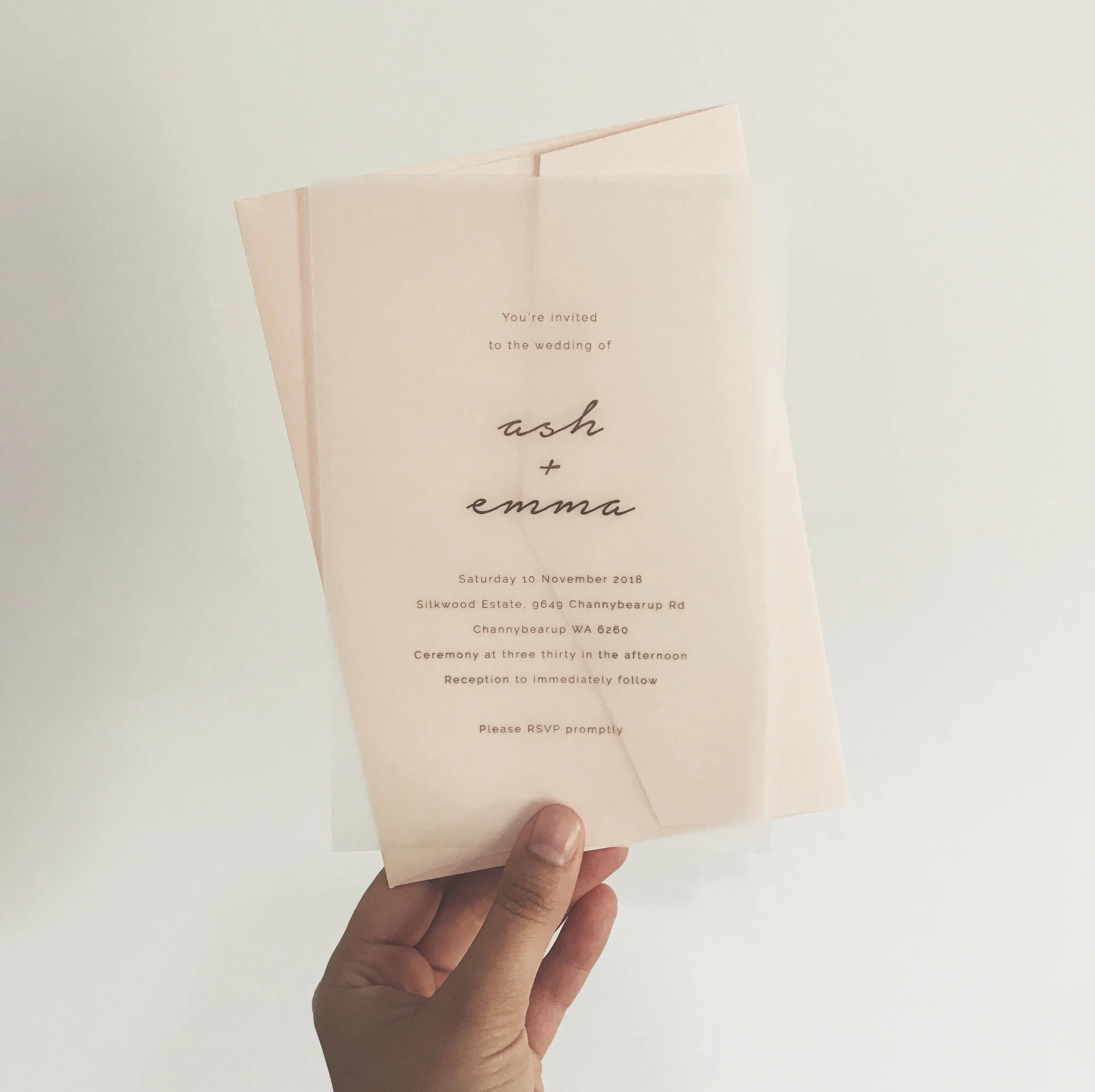 ‘Love Story’ - Translucent Vellum with Black Ink