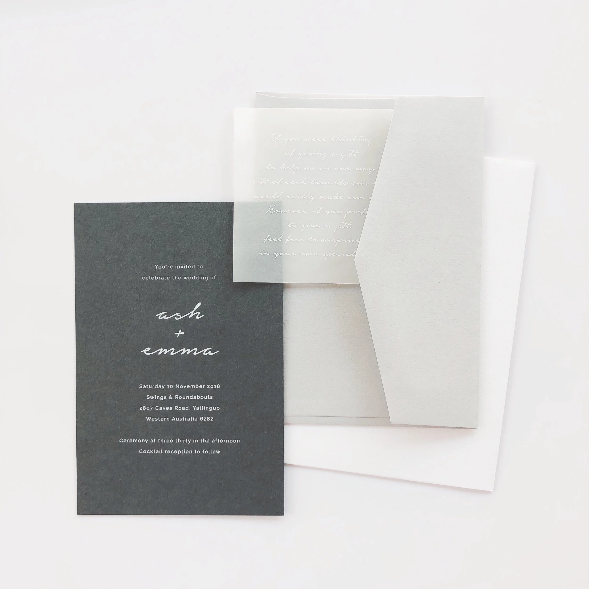 ‘Love Story’ - White Ink on Cinder &amp; Vellum