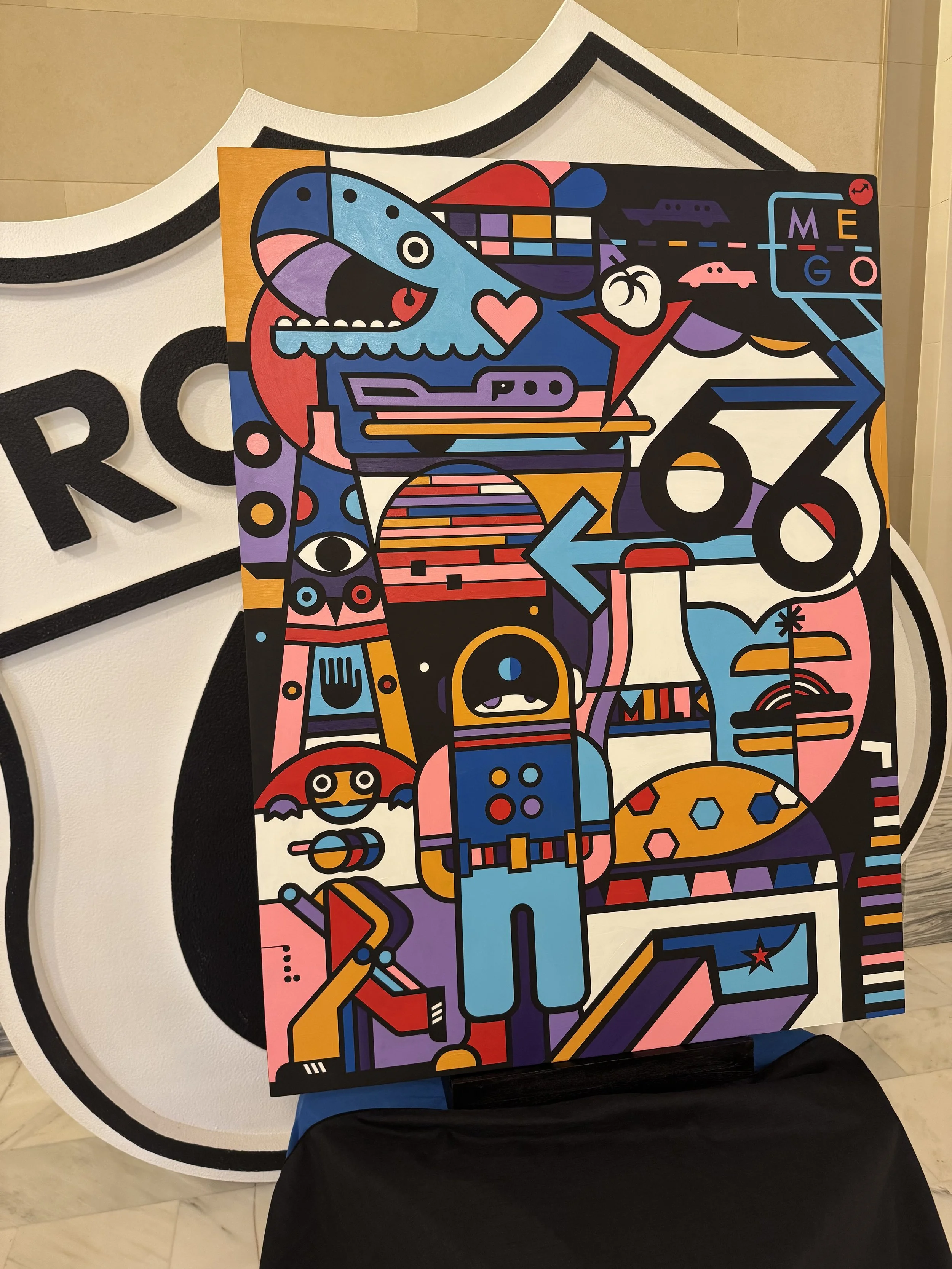 “Me Go 66” - the official painting for the Oklahoma Route 66 Centennial by artist Matt Goad. 