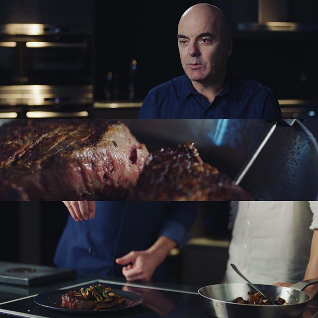Steak cooked to perfection with the best @markbest for AEG &ldquo;Tradition Meets Innovation&rdquo; #food #chef #steak #film #cinematography