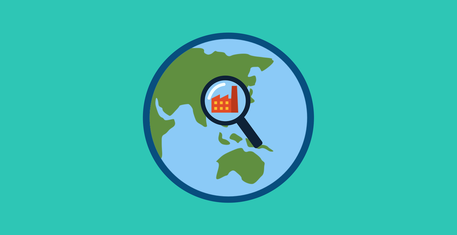 Observe a Chinese factory with a magnifier