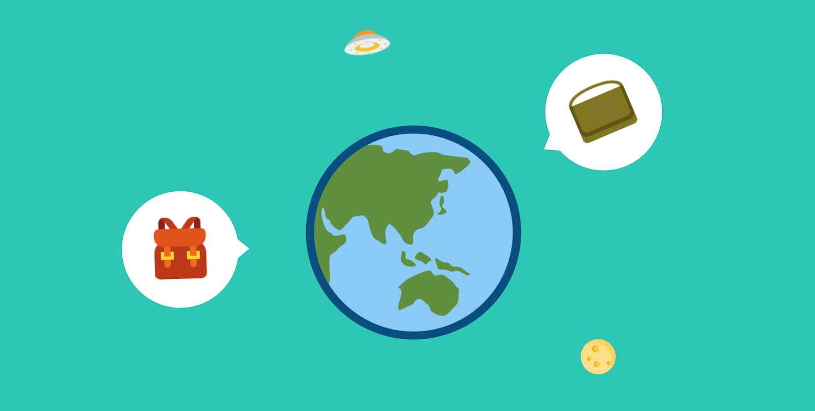 the earth is surrounded by several bags