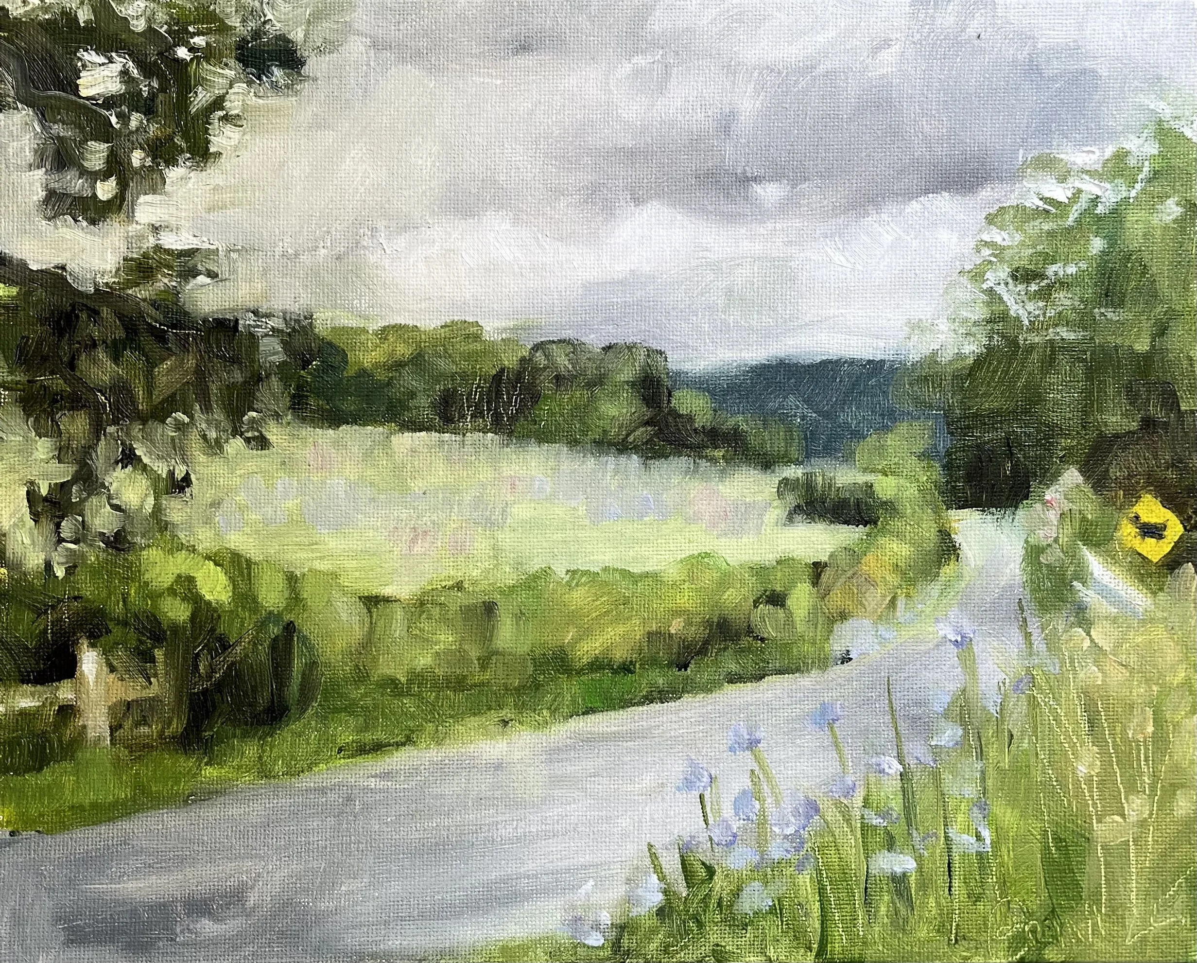 'Somewhere on Chase Rd', plein air, oil on canvas board, 8x12 inches, 2025. SOLD