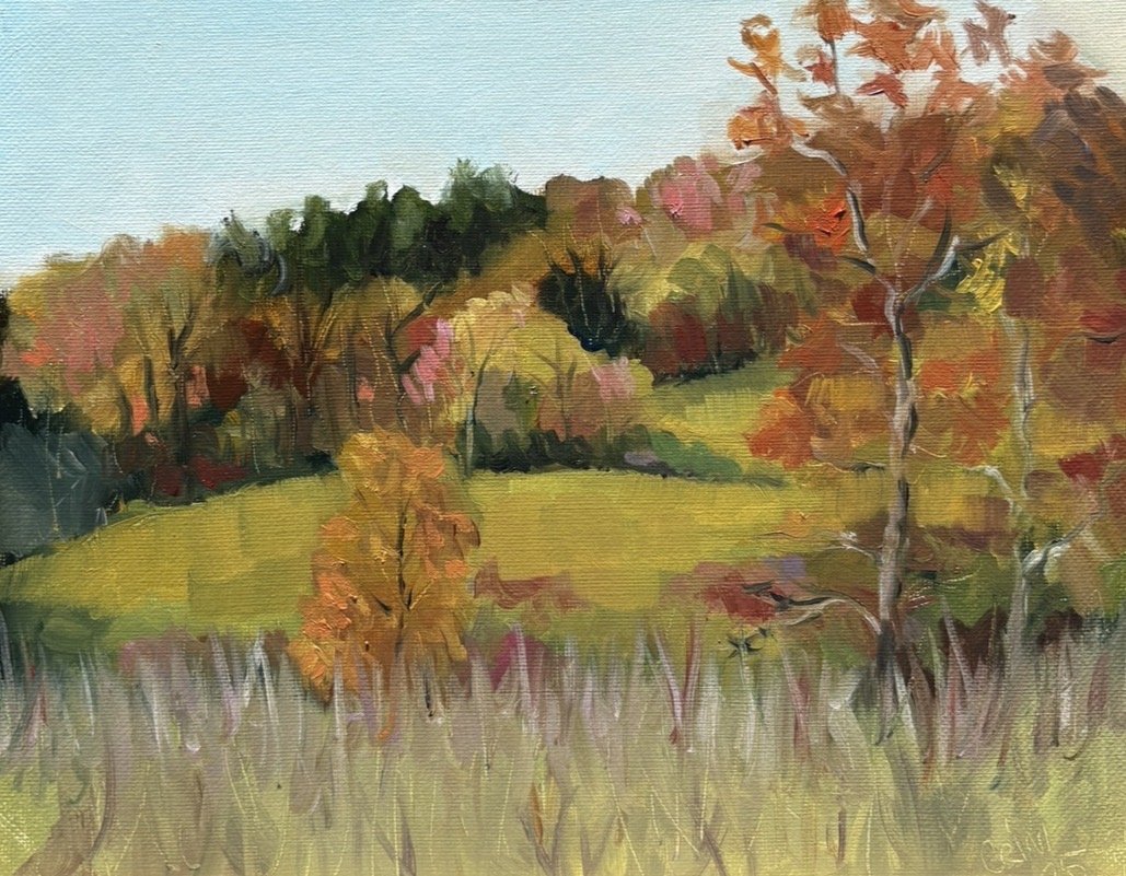 'Back by Carvel', plein air, oil on canvas 8x10 inches, 2026. Available [Inquire for Details]