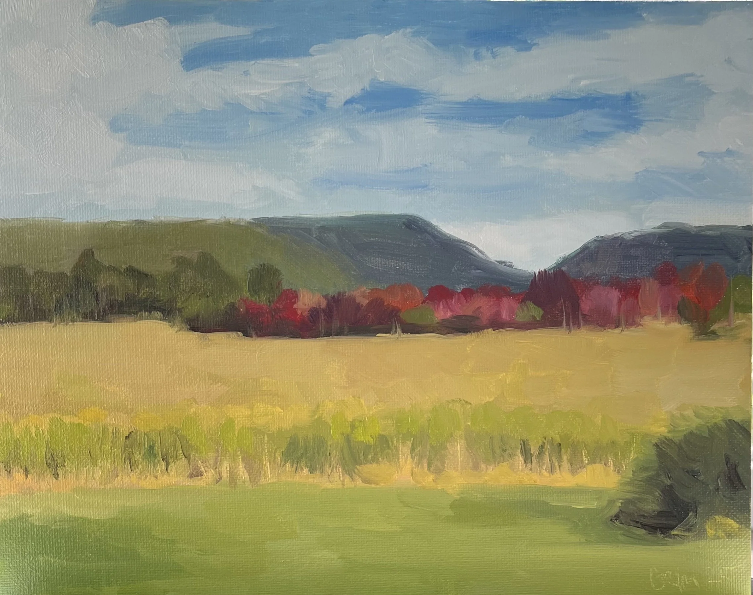 'Stissing Mt', plein air, oil on canvas board 8x10 inches, 2026 Available [Inquire for Details]