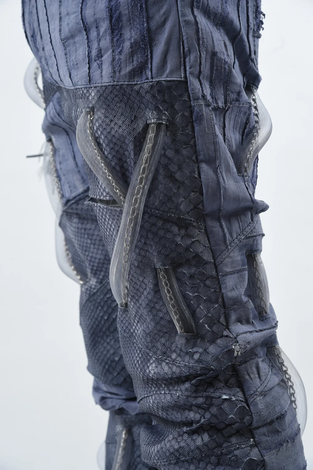 PYTHON x EEL LEATHER PANTS — MOKOO