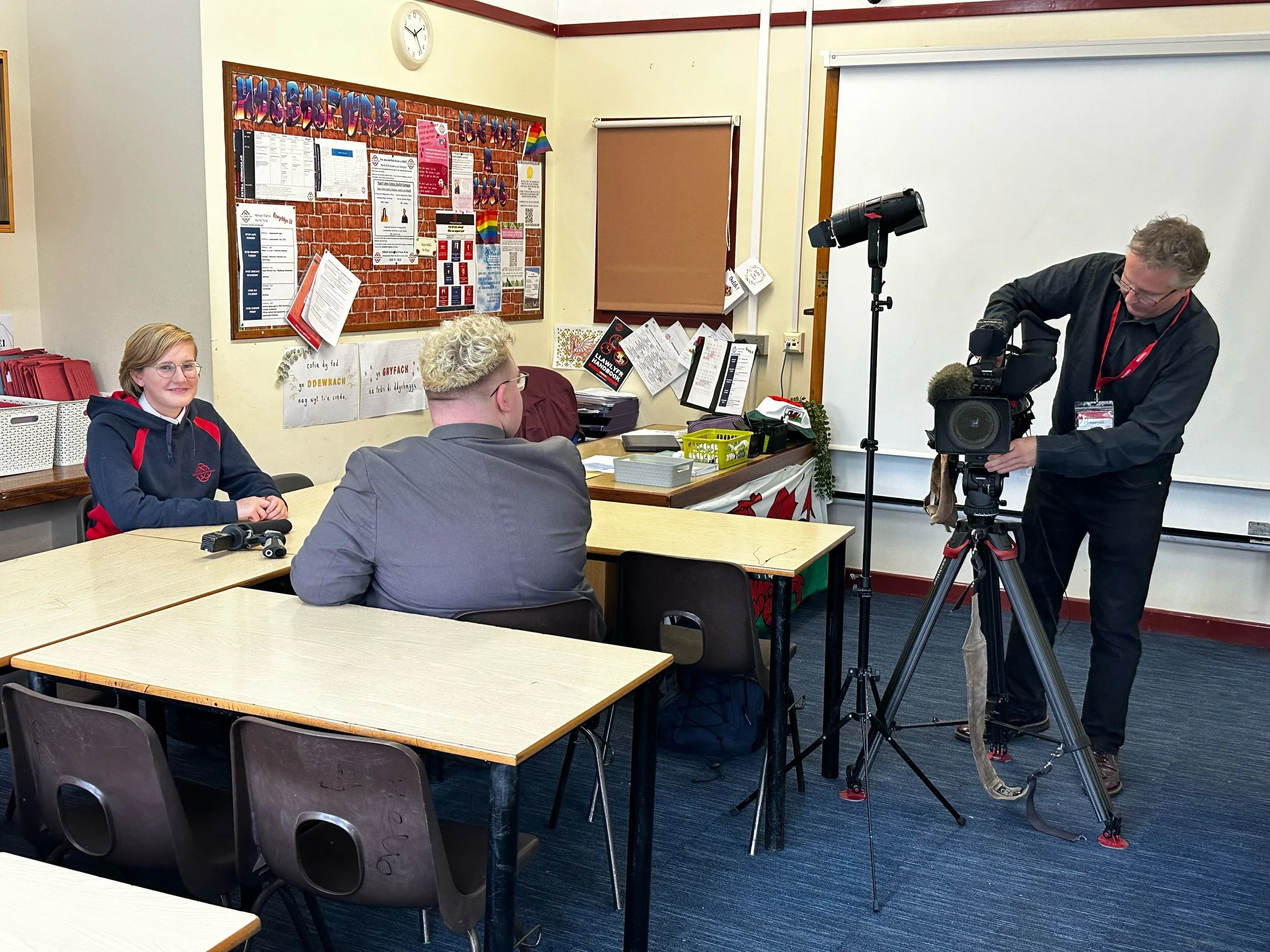 ITV Cymru News Filming / Ffilmio Newyddion ITV Cymru