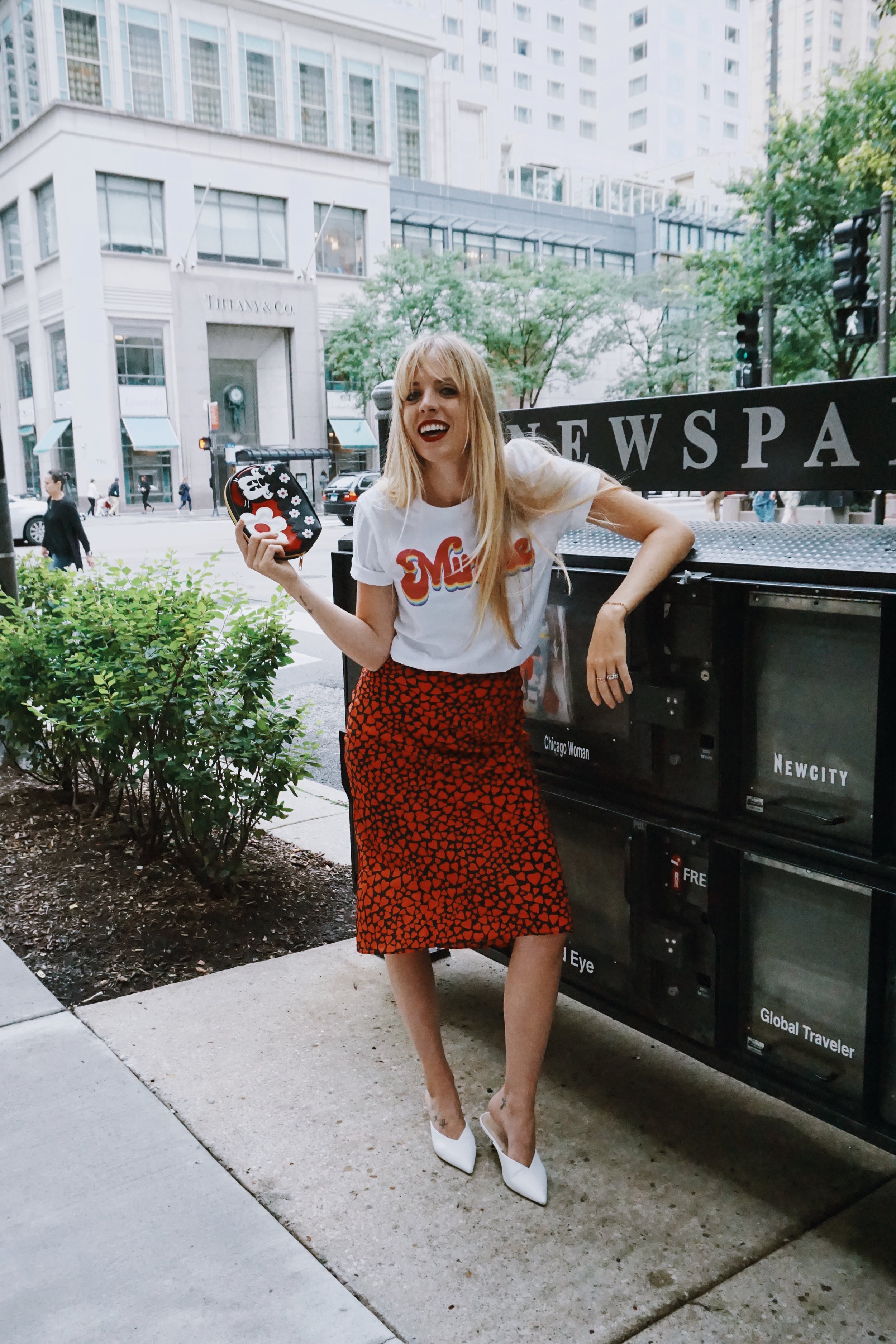 Minnie Mouse bag from @disney, Minnie tee from @ourohanatees, skirt from @realisationpar.