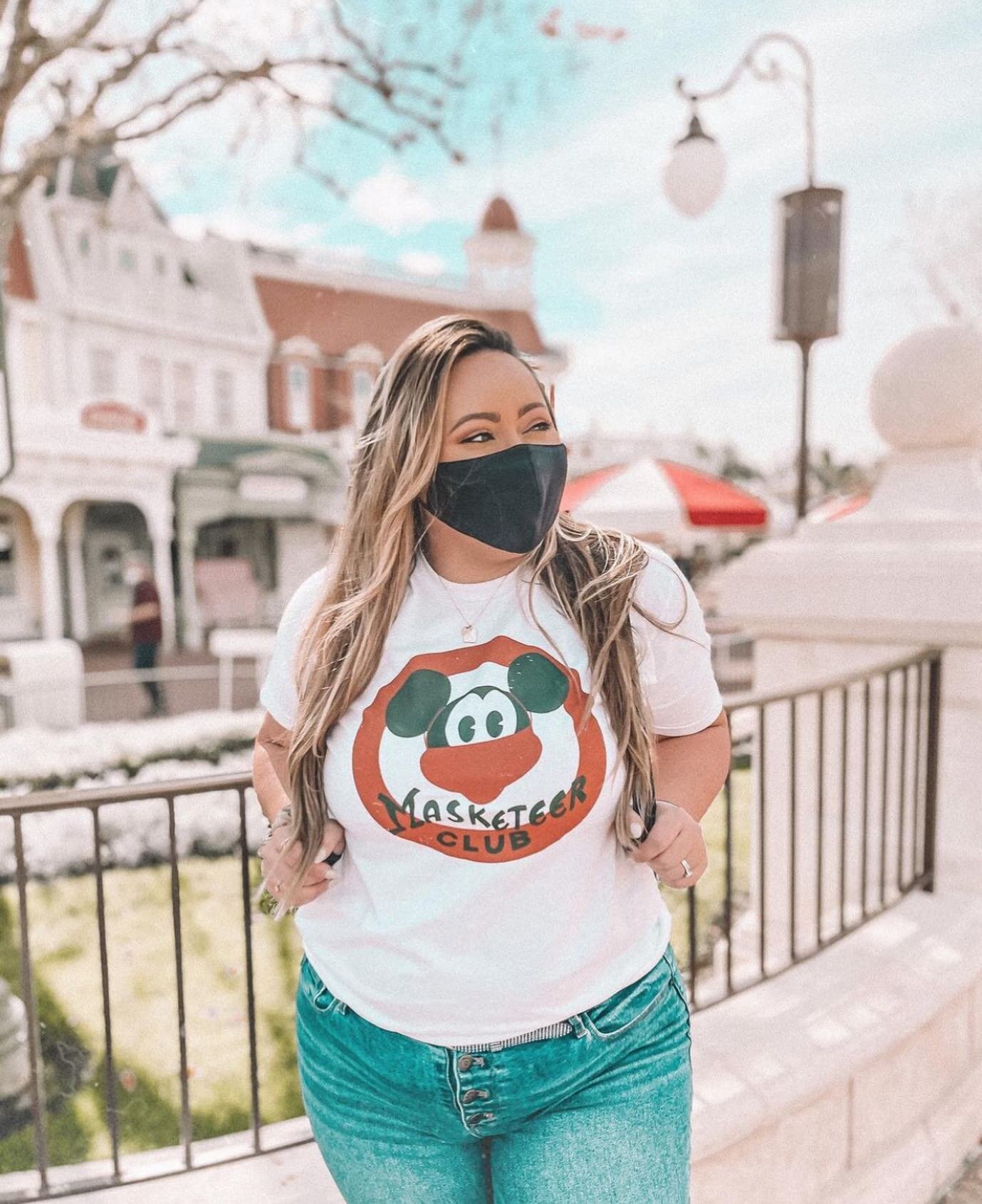 You&rsquo;ve heard of the Mouseketeers but have you joined the Masketeer Club yet? @mickeylovinmomma is showing us how to look cute while being safe and enjoying the Disney magic 🐭❤️ Have you been back to Disney yet? If so, how was it? If not, when 