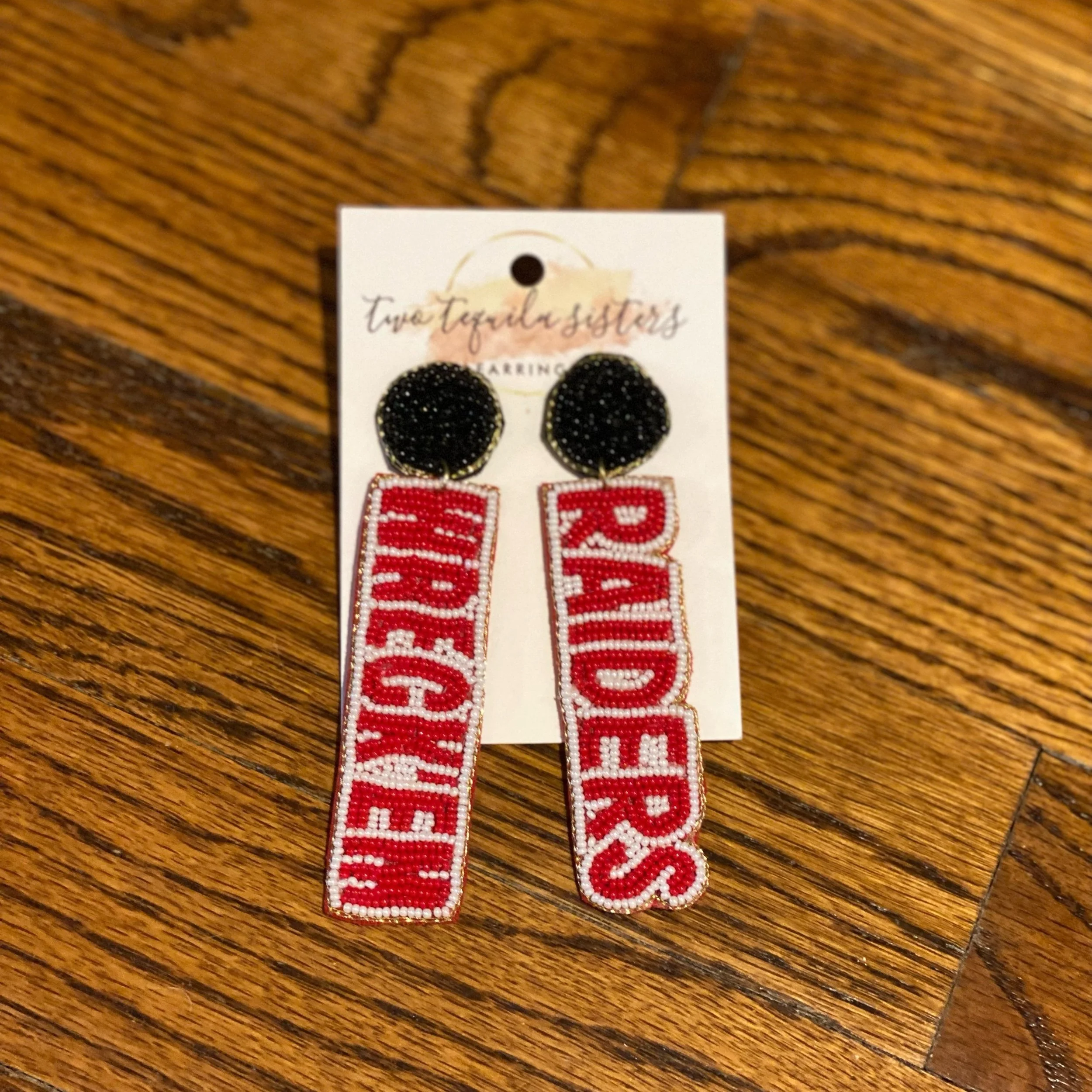 Wreck 'Em Raiders Beaded Earrings