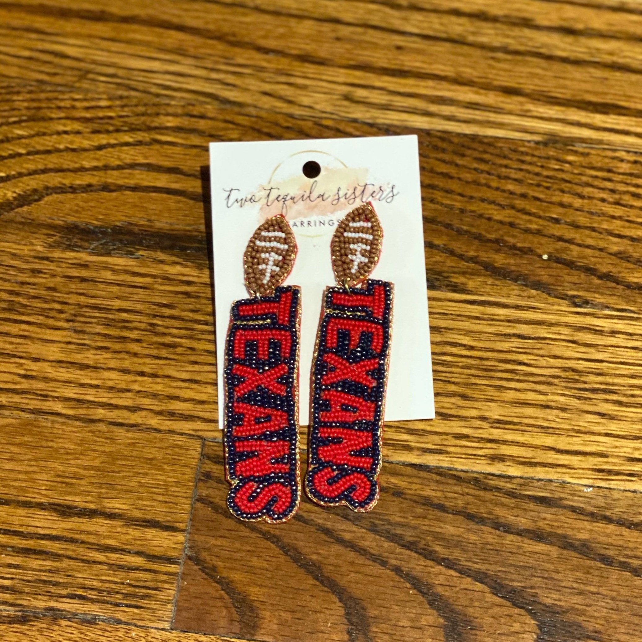 Houston Texans Beaded Earrings