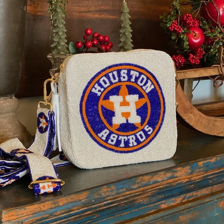 Beaded Astros Purse Strap — Two Tequila Sisters