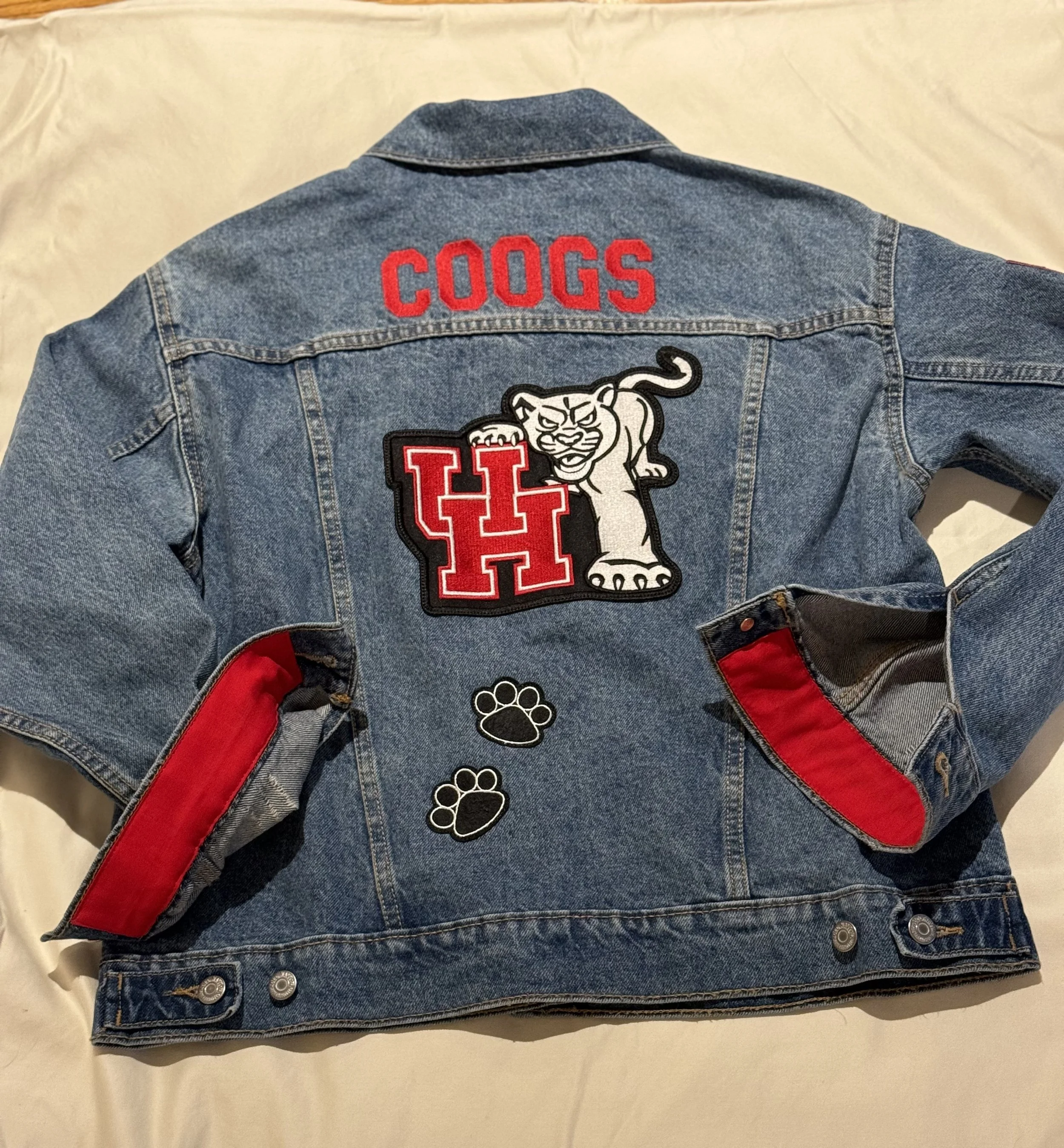 Coogs UH Denim Jacket — Two Tequila Sisters