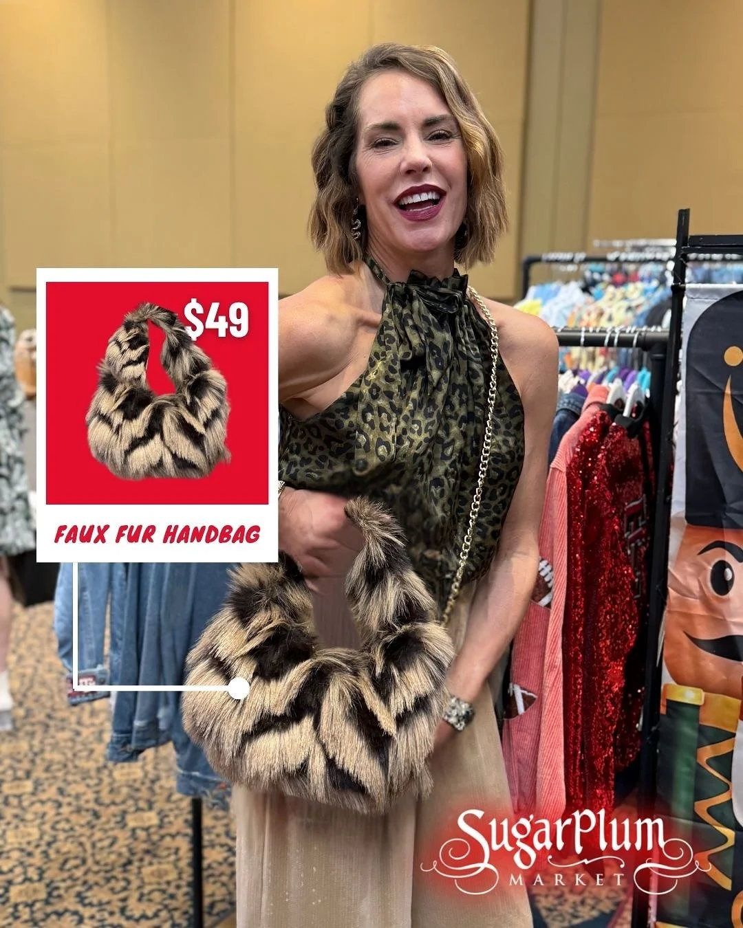 This + your &ldquo;you need to get that!&ldquo; shopping buddy = pure bliss 

Another day, another sleigh at the @sugarplummarket 🩰🎄✨ Find Two Tequila Sisters at Booth #1514 to shop these items plus much more &mdash; here till 8 pm!

Event details 