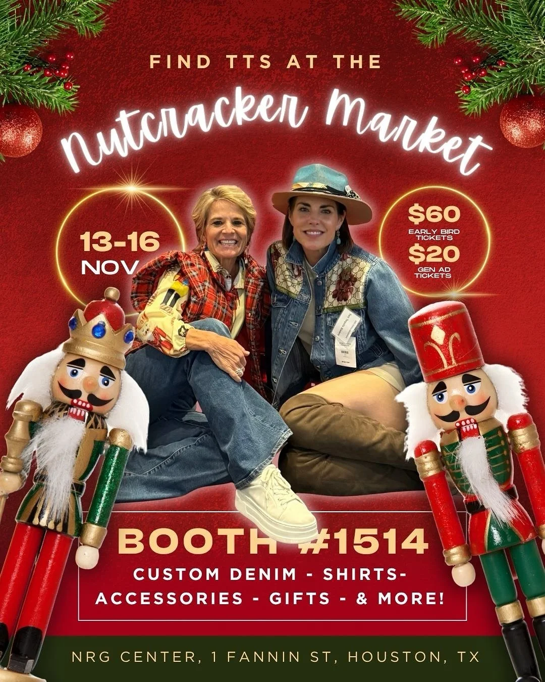 Its the most wonderful time for a margaritaaa 🎶🎄🍸

Come jingle, mingle, and finish your Christmas shopping with Two Tequila Sisters at the Houston @nutcrackermarket . We promise good vibes, great finds, and plenty of cheer! 

🎟️ Grab tickets here