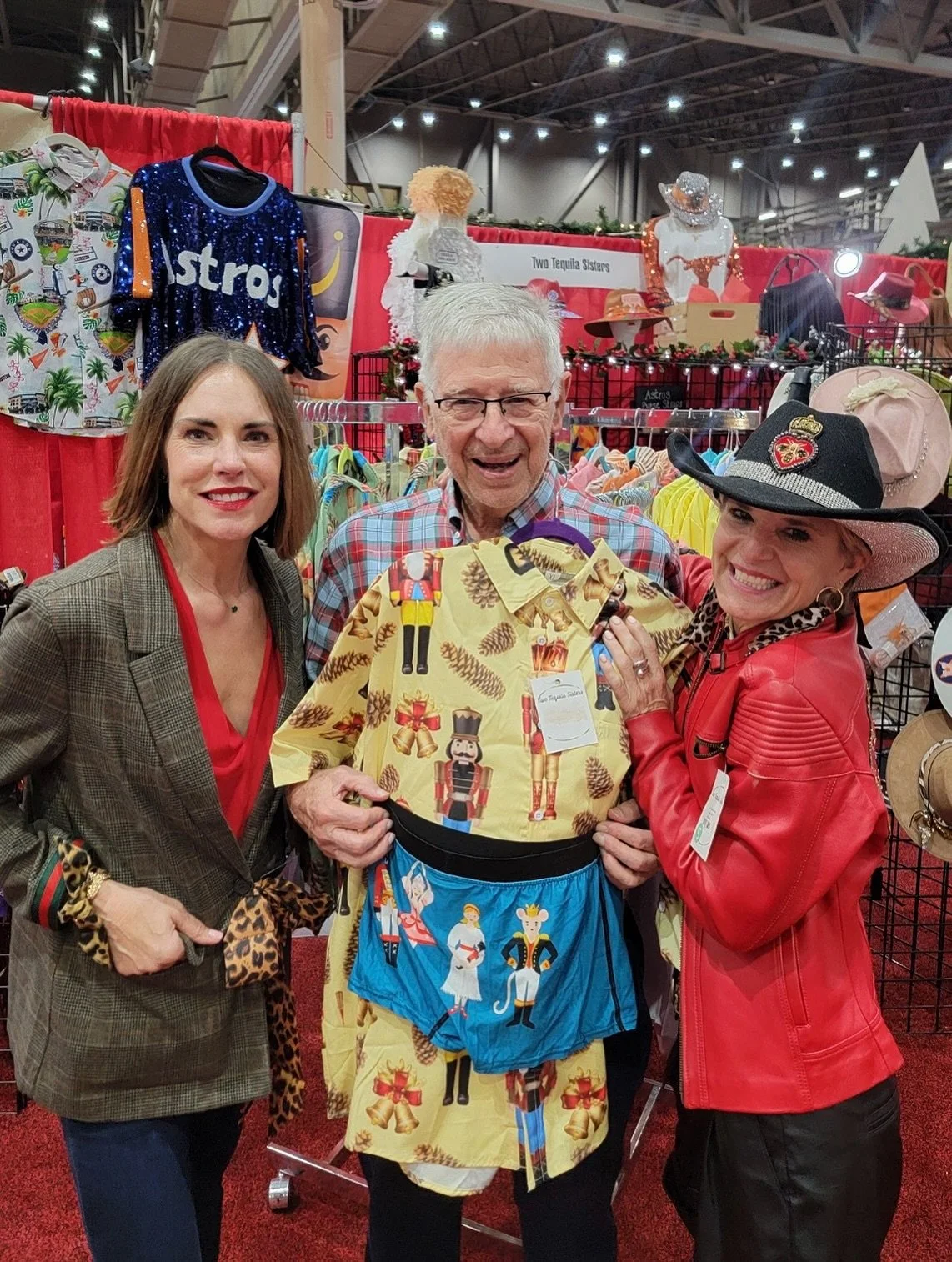 PSA - men wear Two Tequila too!!!! 🫵 💂&zwj;♀️🥜

Come join the party at Booth 1514 at the @nutcrackermarket 🍾 Our crazy customers are why we love doing what we do. Look at these happy faces!

*Disclaimer: no tequila was harmed while taking these p