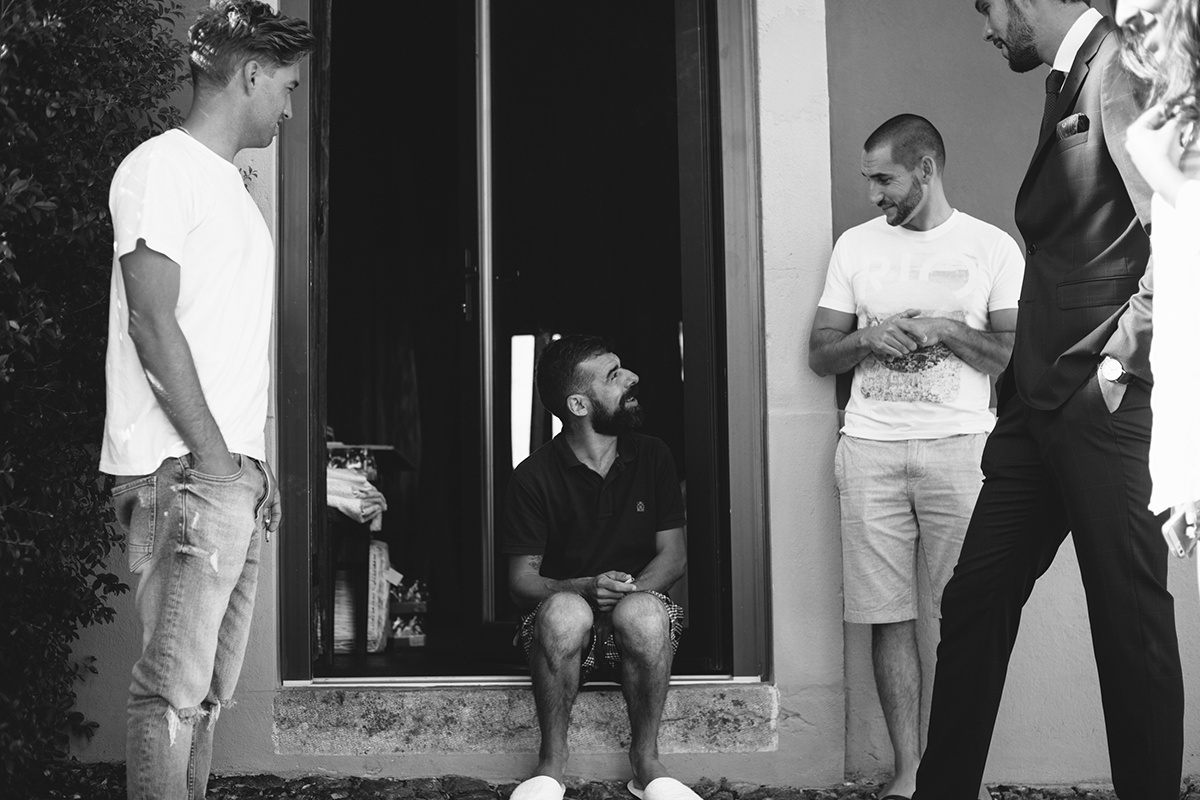 Groom and his groosmen before the wedding