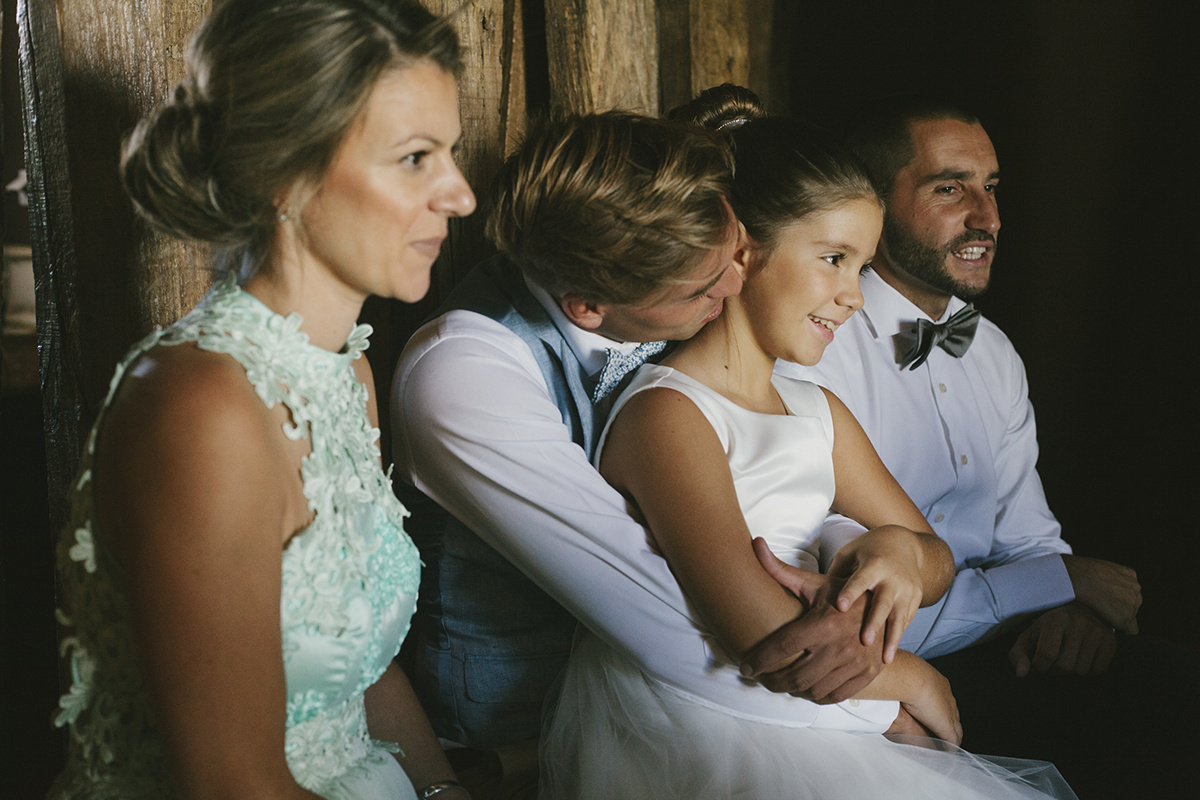 Groom and his family before the wedding