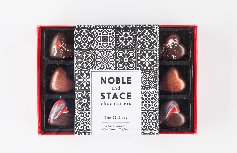 3. Noble and Stace Valentines Chocolates available in a box of 6 or 12, for £10 or £20 available to purchase from www.nobleandstace.co.uk