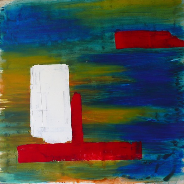 Sans nom, acrylique sur toile, 100x100 cm
