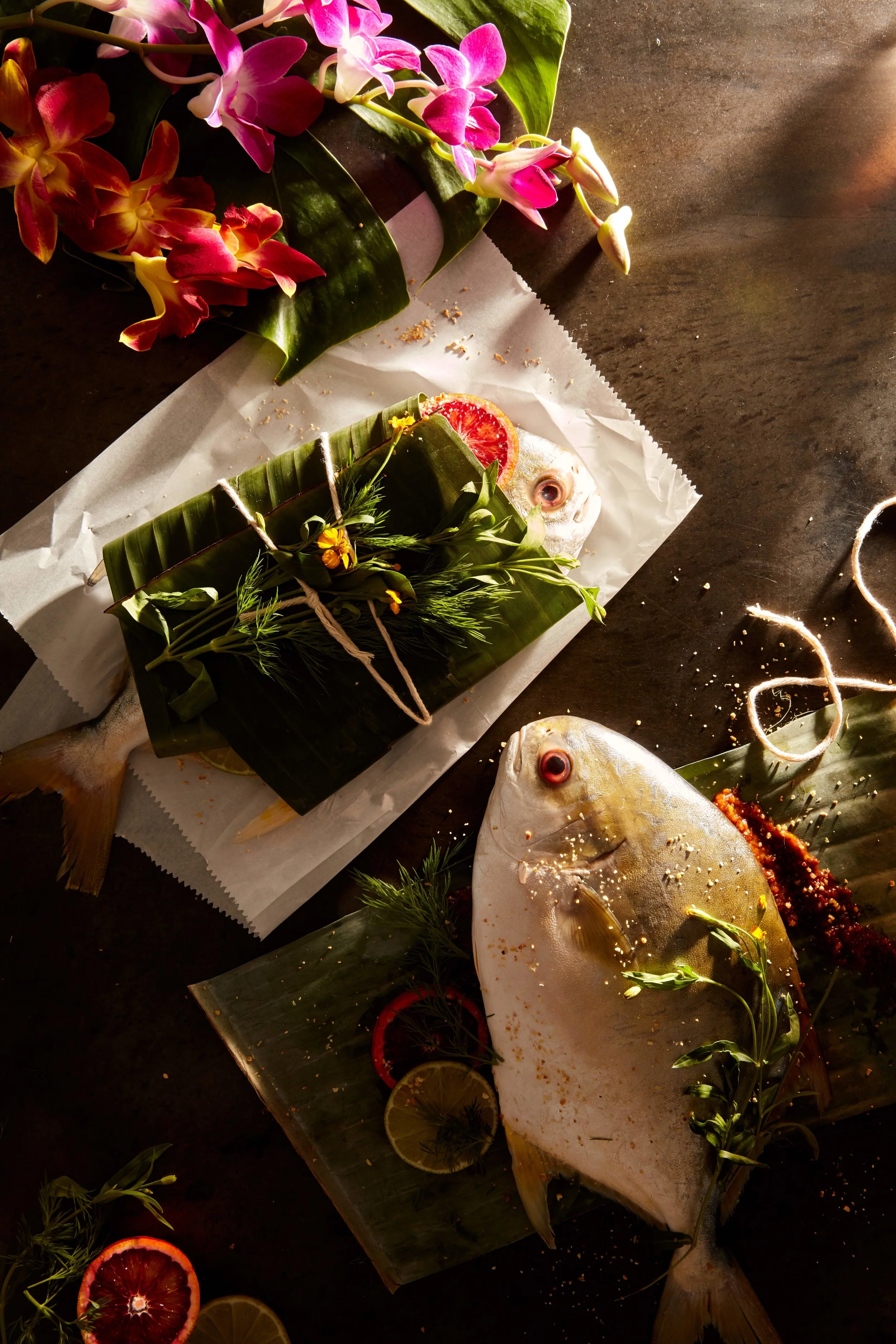 Beauty from Raw - Banana Wrapped Pomfret