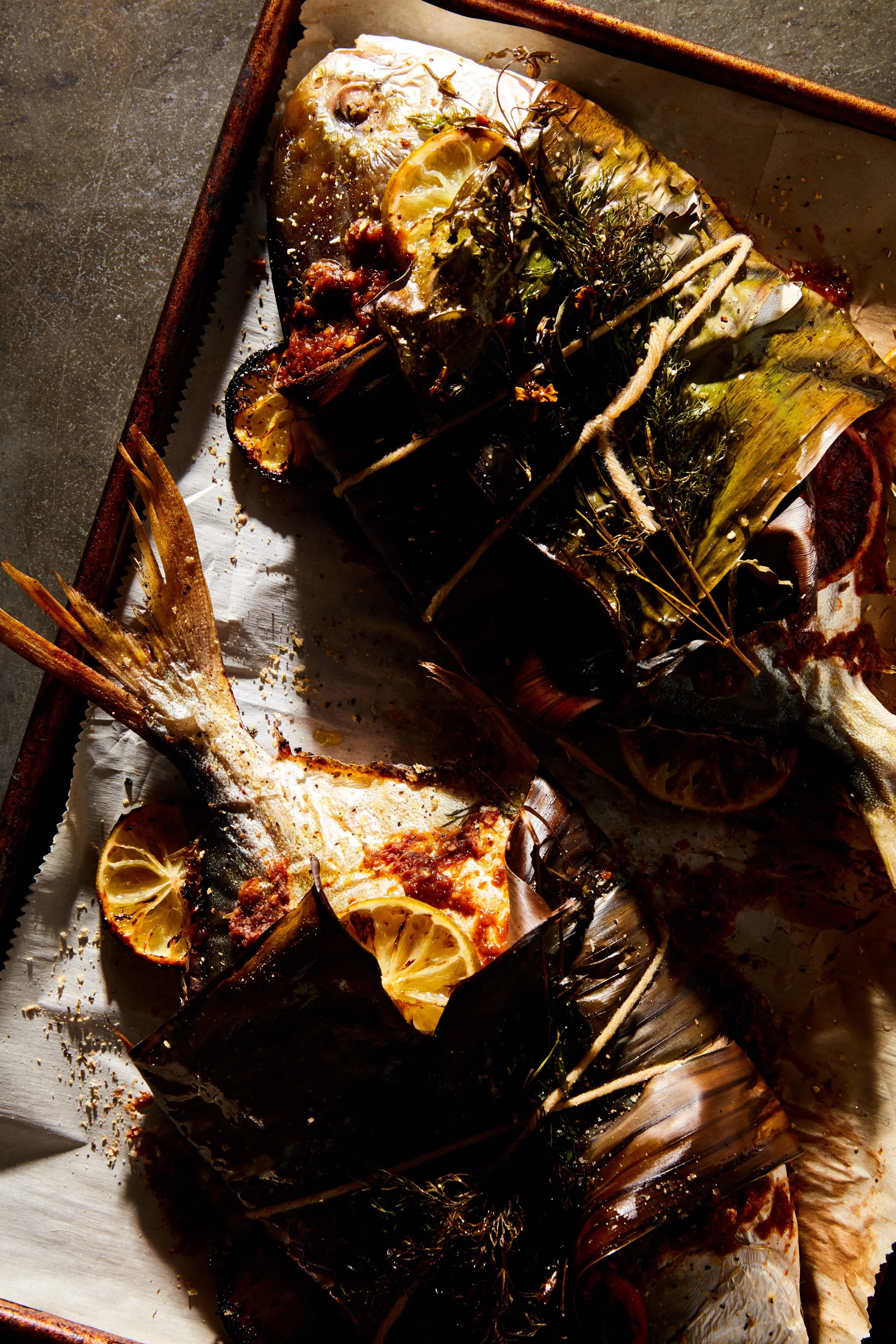Beauty from Cooked - Banana Wrapped Pomfret