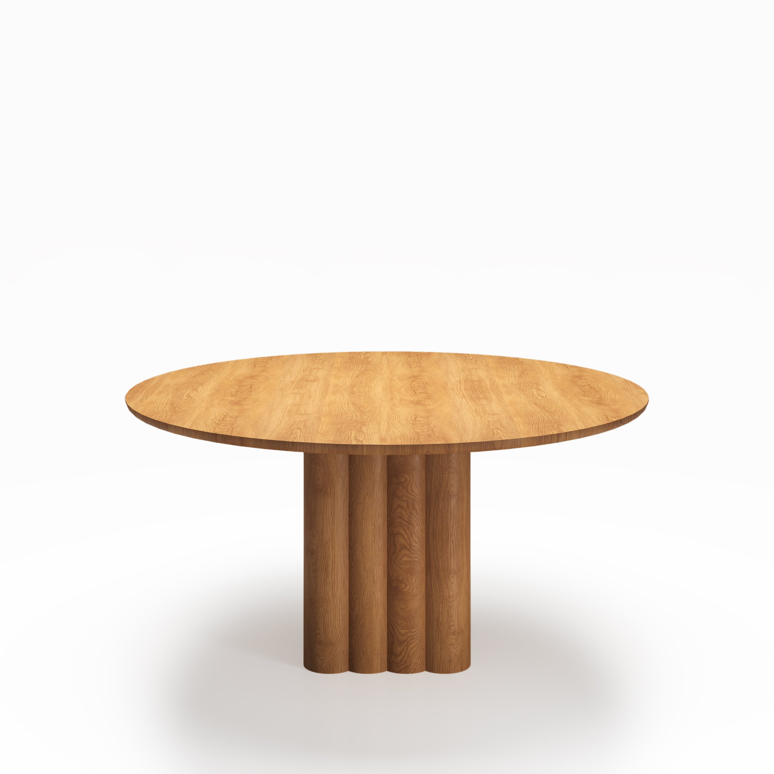 The Round Plush Table - Oiled Oak