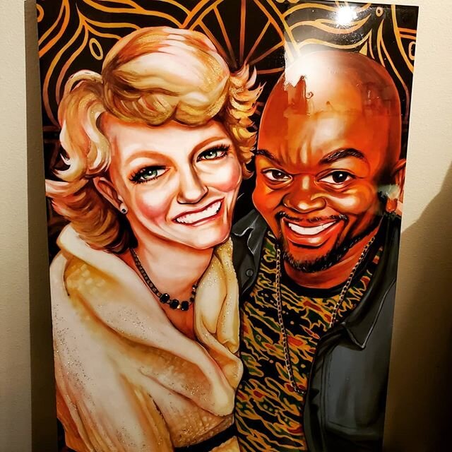 We got our commissioned portrait, so excited. A big thanks to @annadeeznutz !! #10closestfriends #supportthearts #pdxbars #pdx #portlandoregon #artisgreat