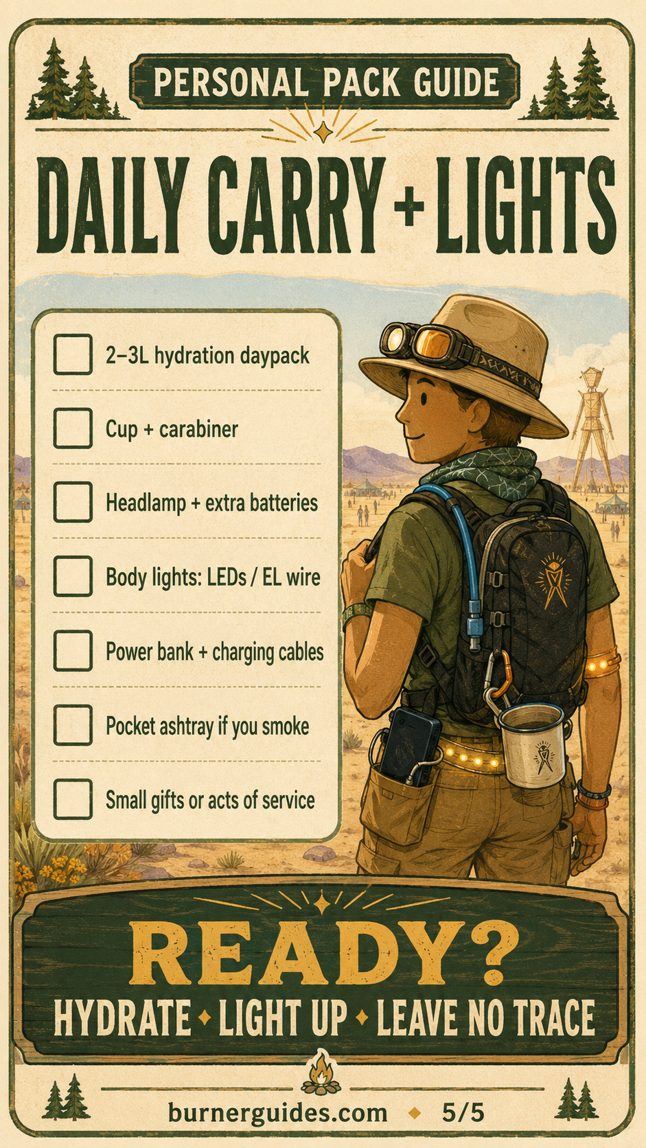 Solo Burning Man Gear Checklist