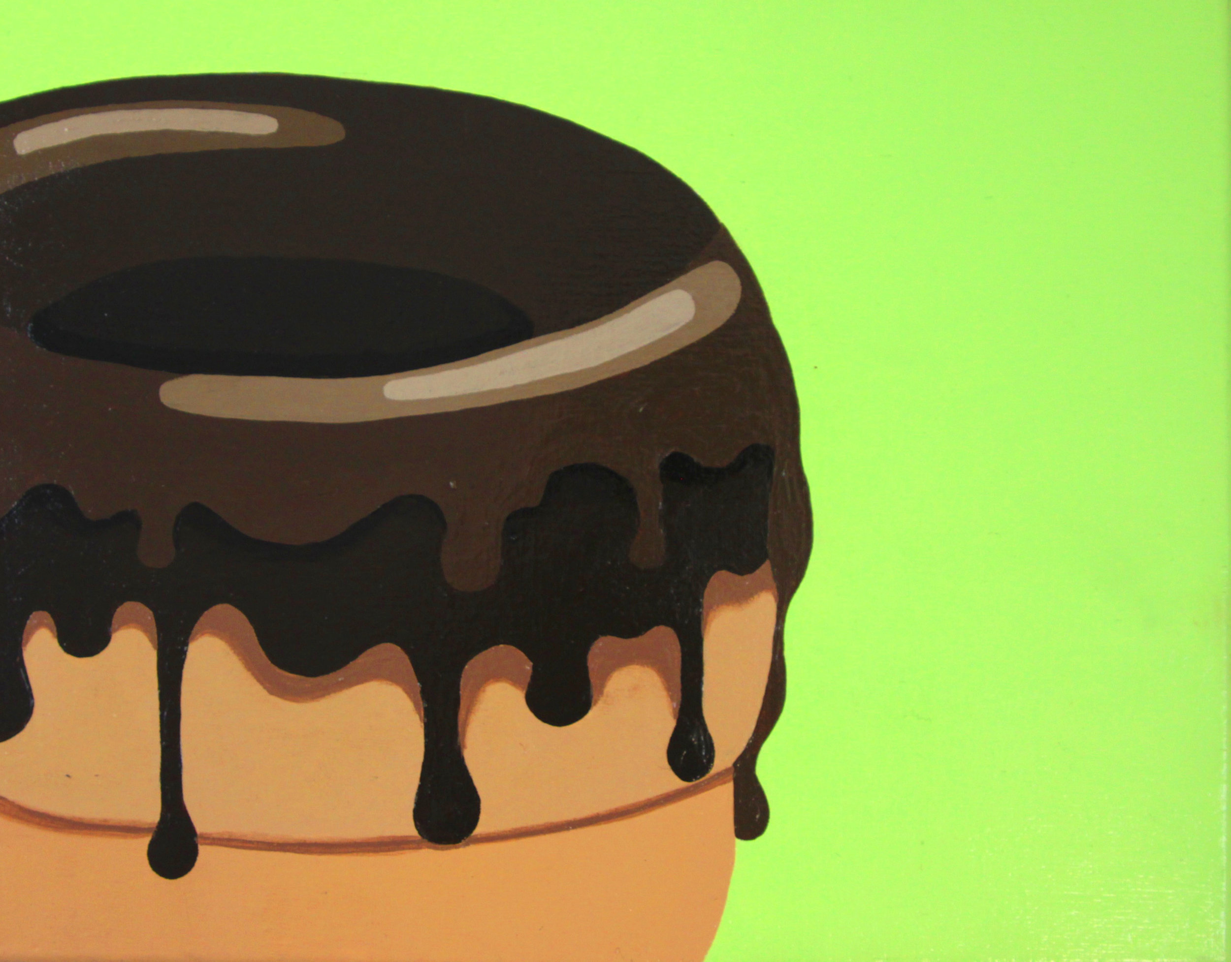   Dripping Donut , 2015  Acrylic on Canvas  11” x 14” 