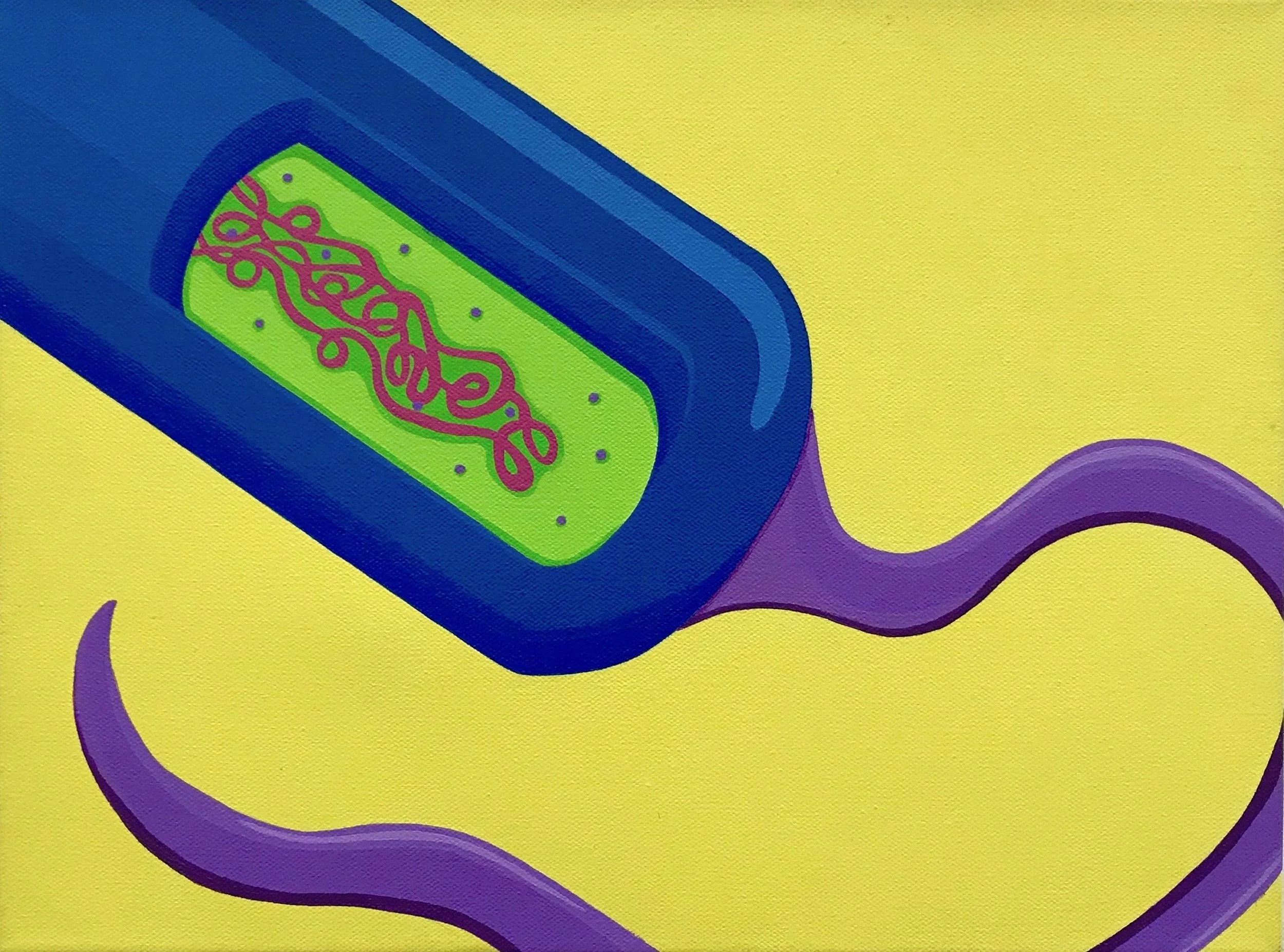 Prokaryote , 2018 Acrylic on Canvas 12” x 16”
