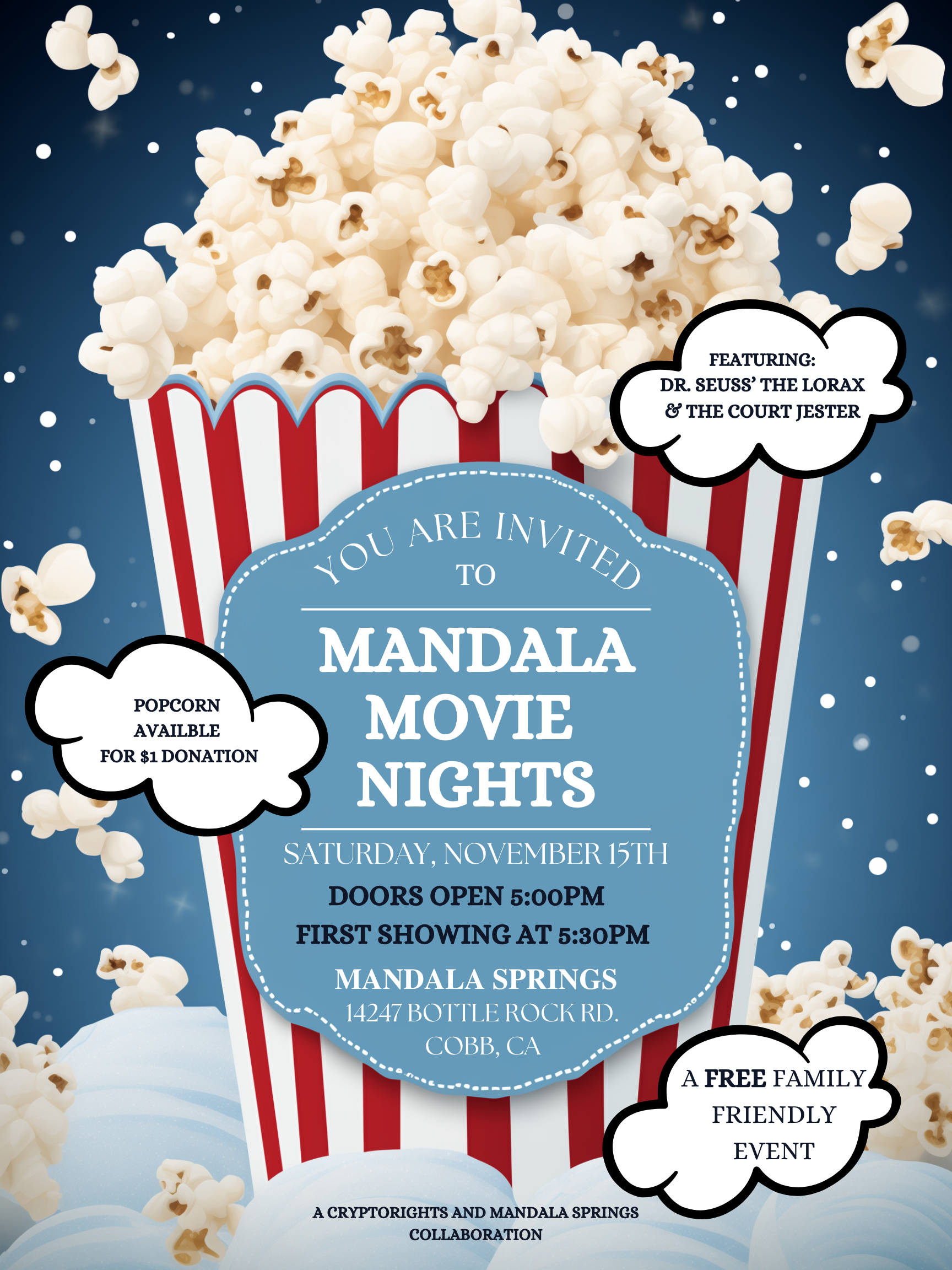 Free Movie Nights at Mandala Springs